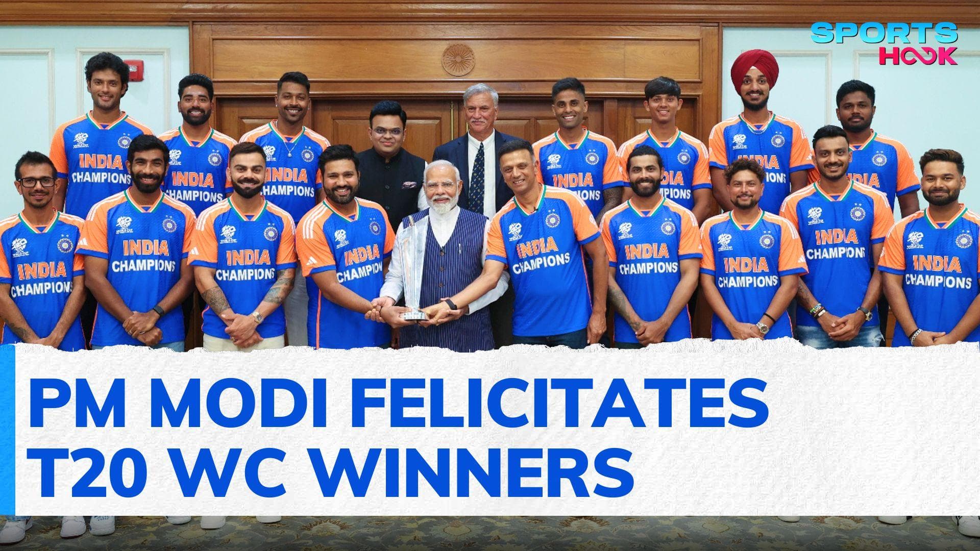 WATCH: Rohit Sharma-led Team India meets PM Narendra Modi after T20 World Cup triumph
