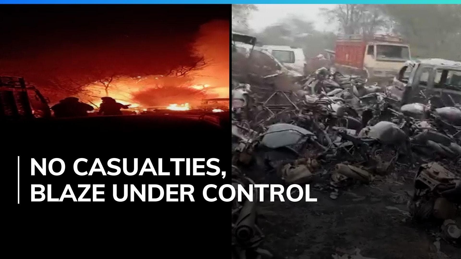 450 vehicles gutted as fire erupts at police training school in Delhi