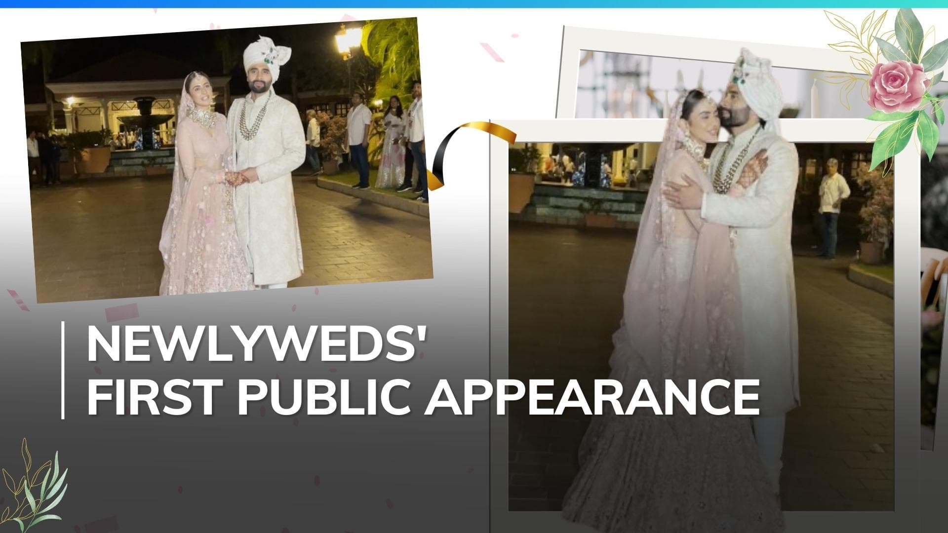 Watch video: Rakul Preet Singh and Jackky Bhagnani make first public appearance as married couple