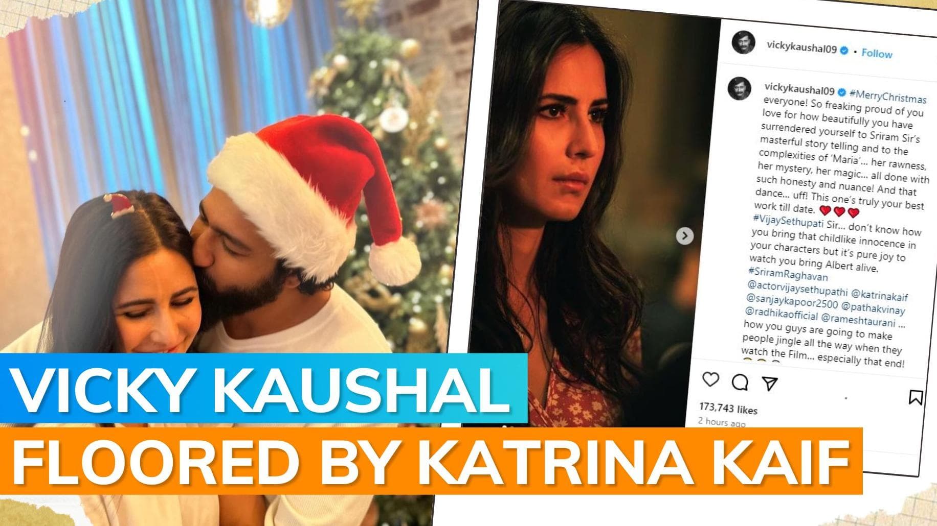 'Merry Christmas': Vicky Kaushal lauds Katrina Kaif's film, calls it her 'best work to date'