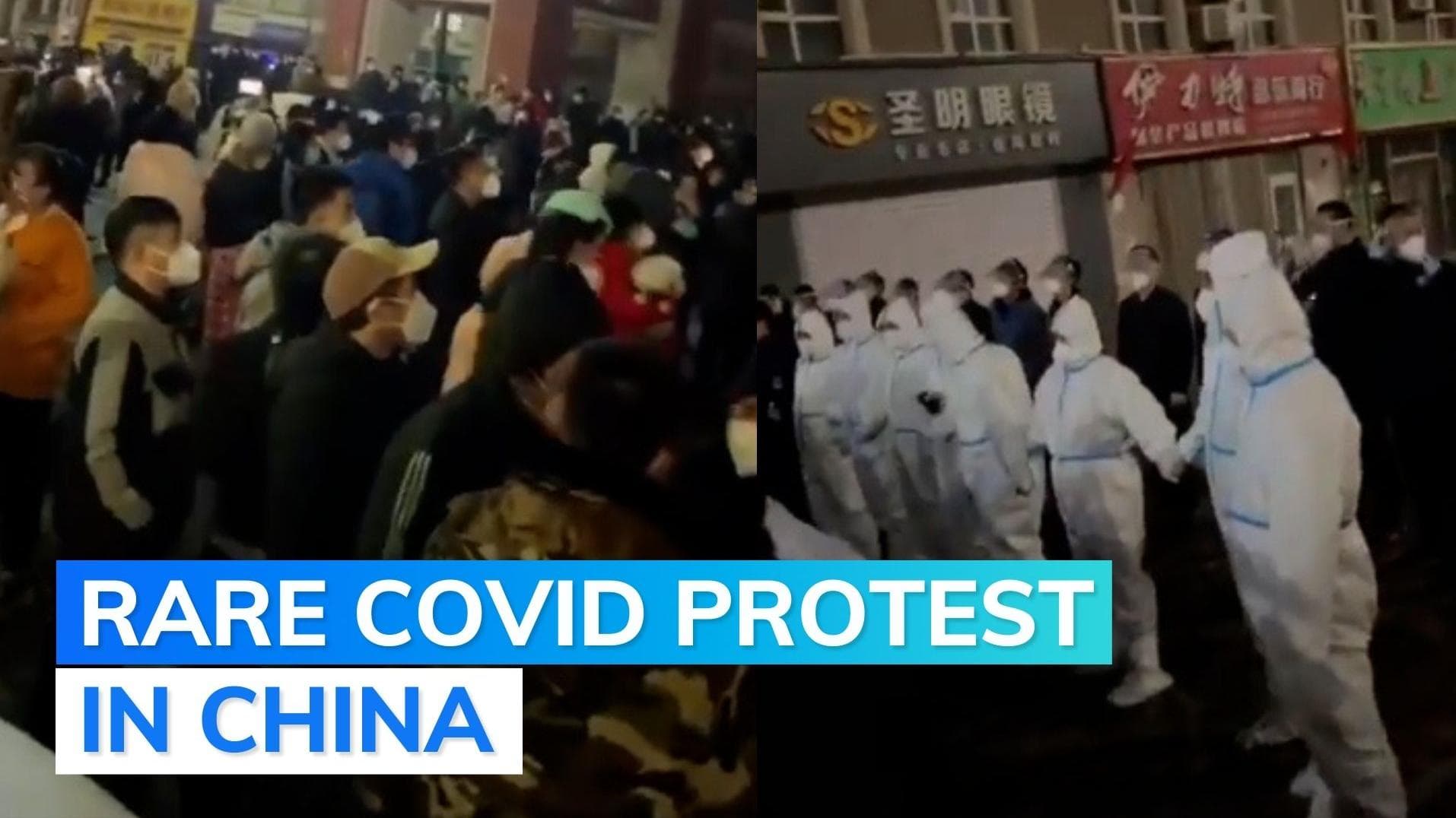 Watch: huge COVID protests erupt in China's Xinjiang after deadly fire