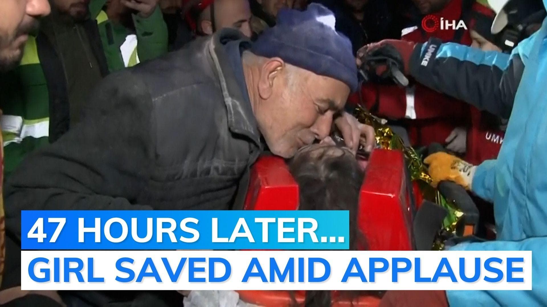 On camera: 10-year-old's teary-eyed reunion with grandfather after being rescued | Turkey earthquake