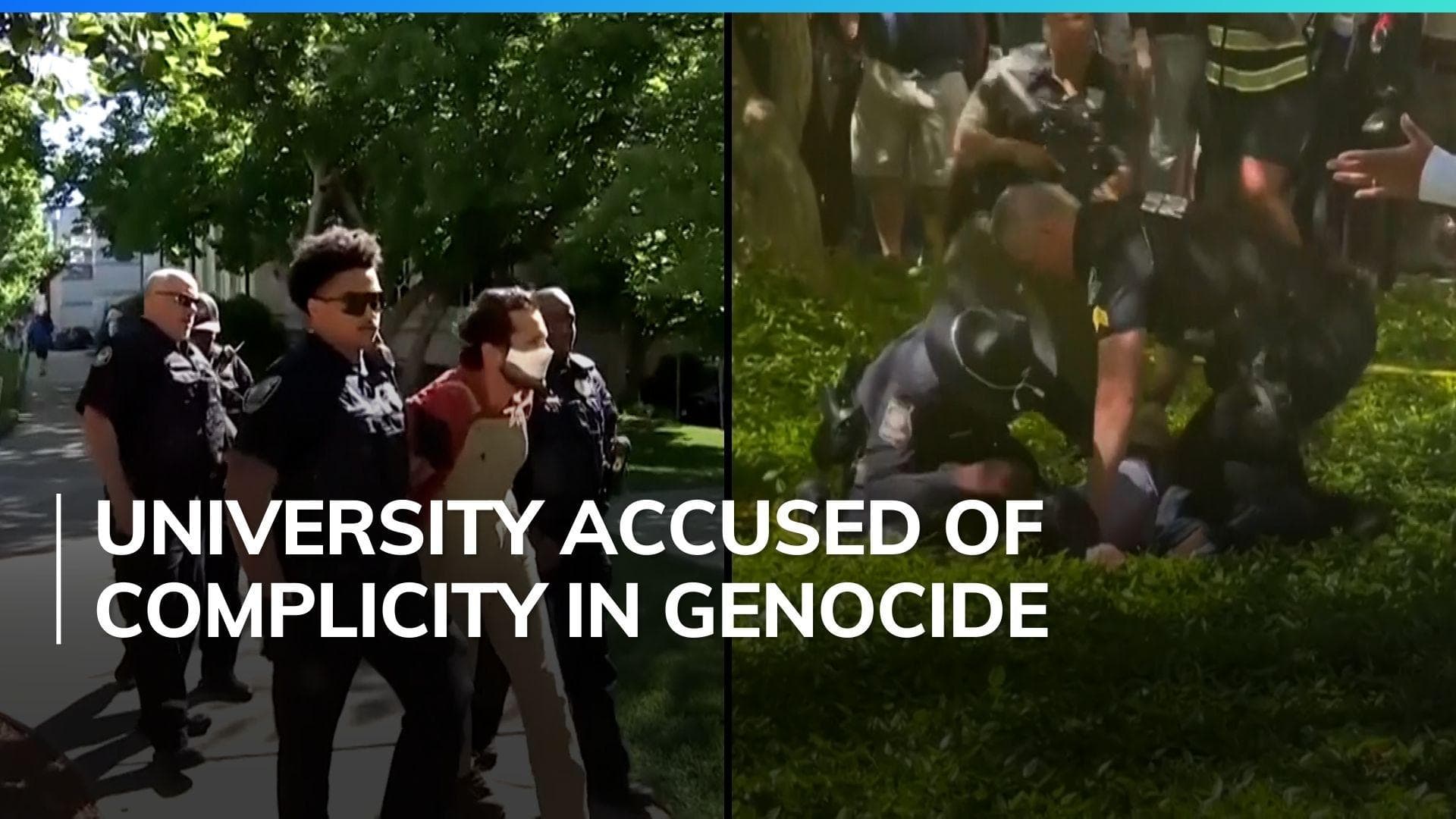 Gaza protest: rubber bullets, teargas 'used' against US university students