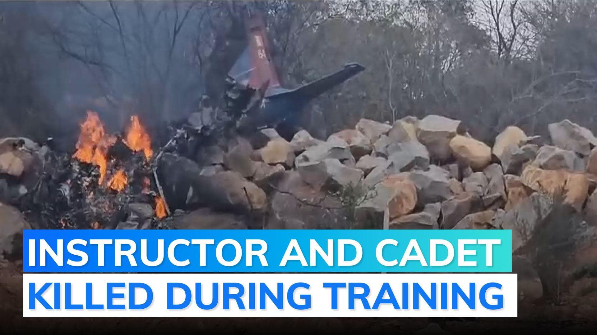 2 Indian Air Force pilots killed as training aircraft crashes in Telangana