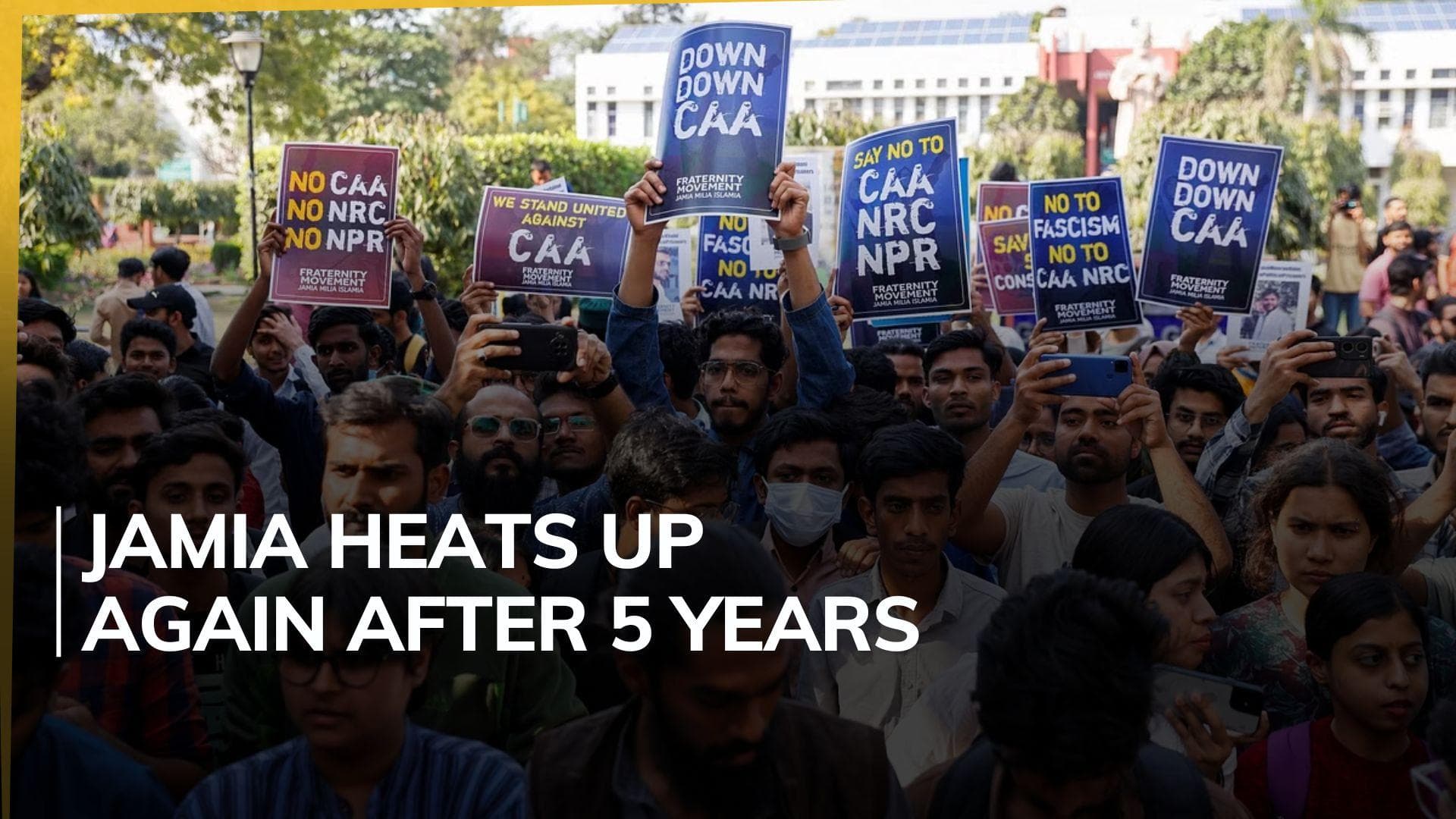 'Delhi Police wapas jao': Jamia Millia Islamia students protest against CAA