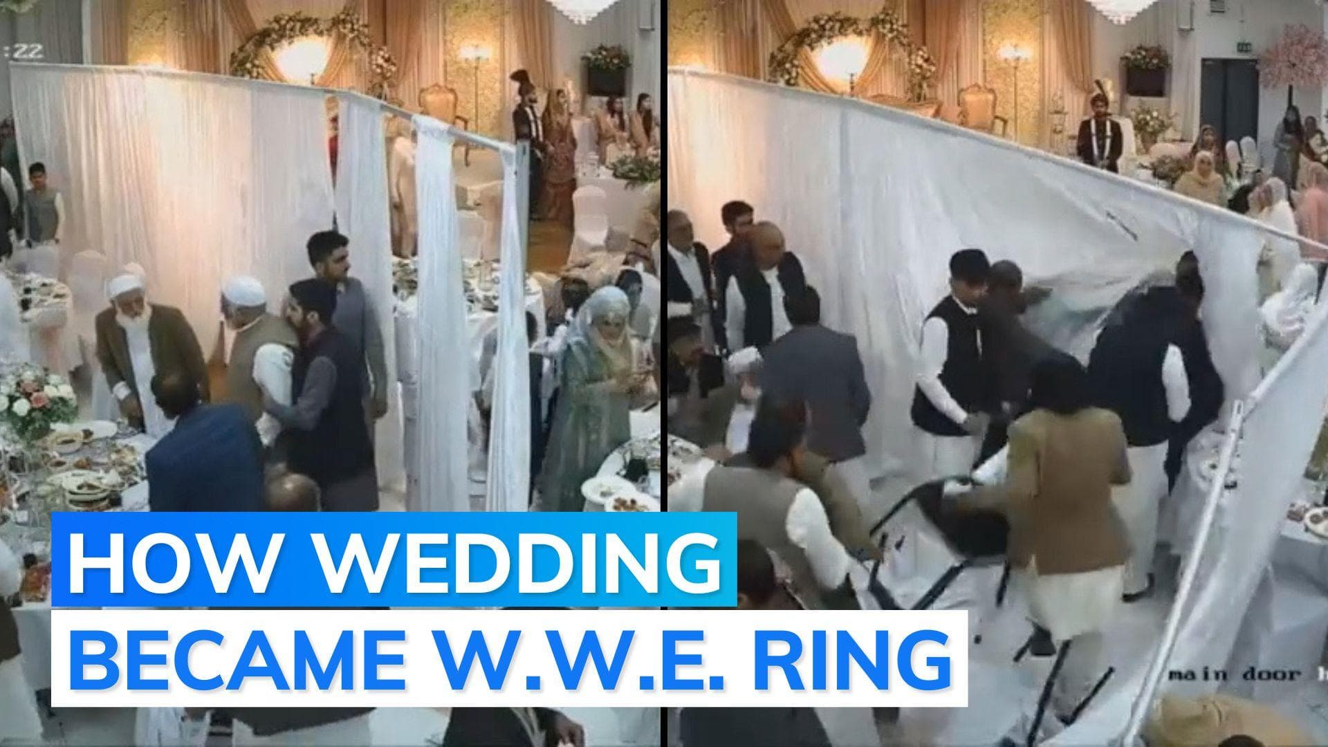 Viral video: Fighting at Pakistan wedding; guests hit each other with sticks, chairs
