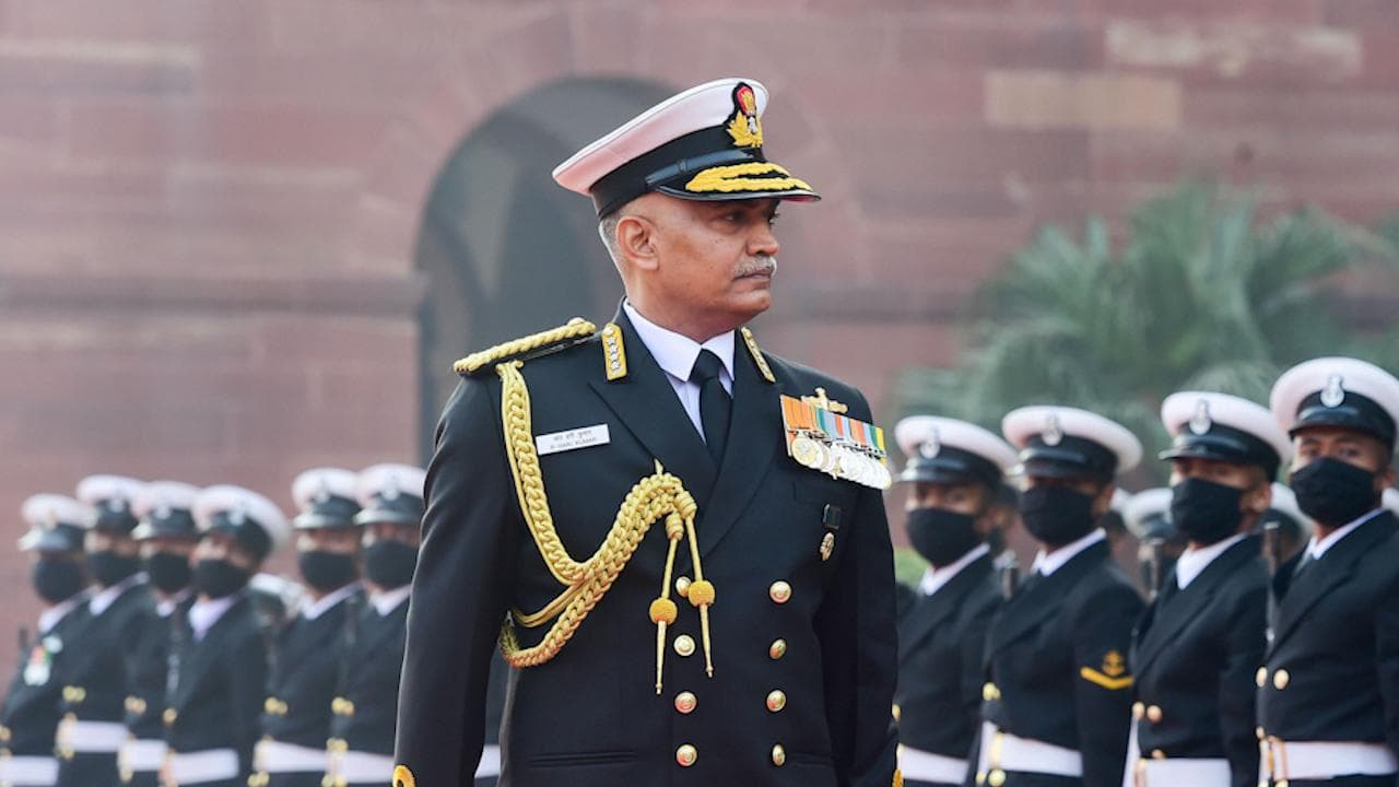 Watch: Admiral Hari Kumar touches mother's feet as he takes over as Navy chief