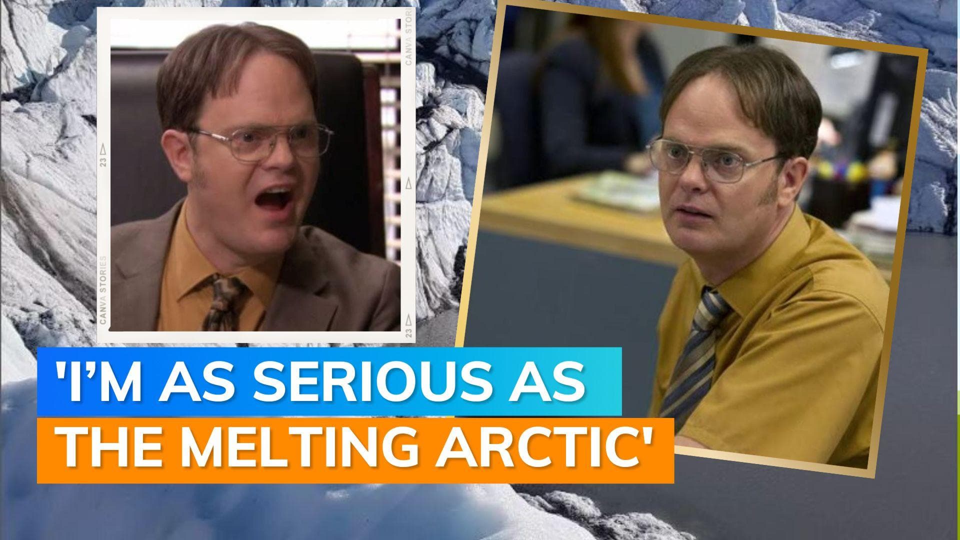 ‘The Office’ star Rainn Wilson is now Rainnfall Heat Wave Extreme Winter Wilson to protest climate change