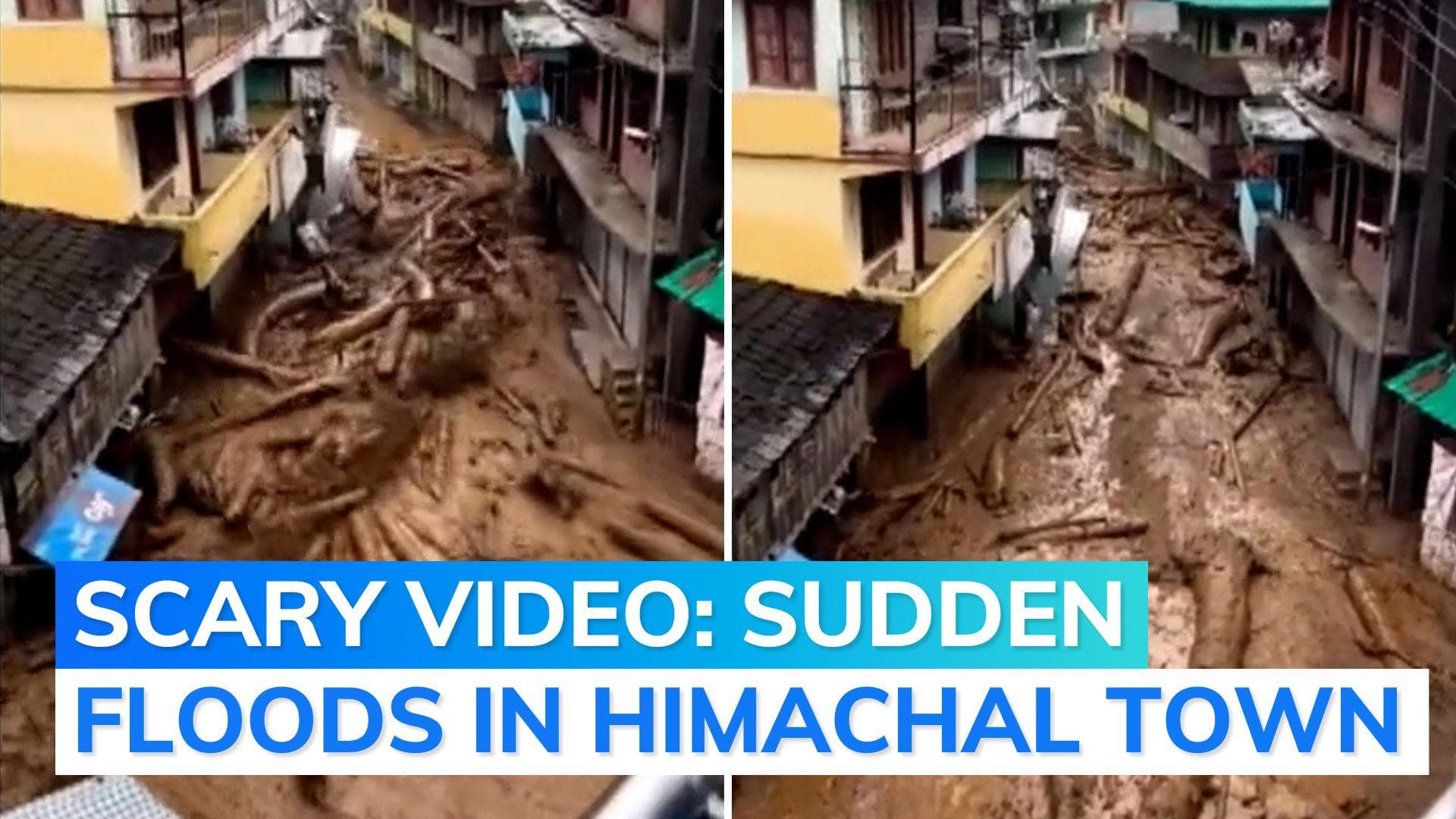 On cam: Flash flood in Himachal's Thunag after cloudburst
