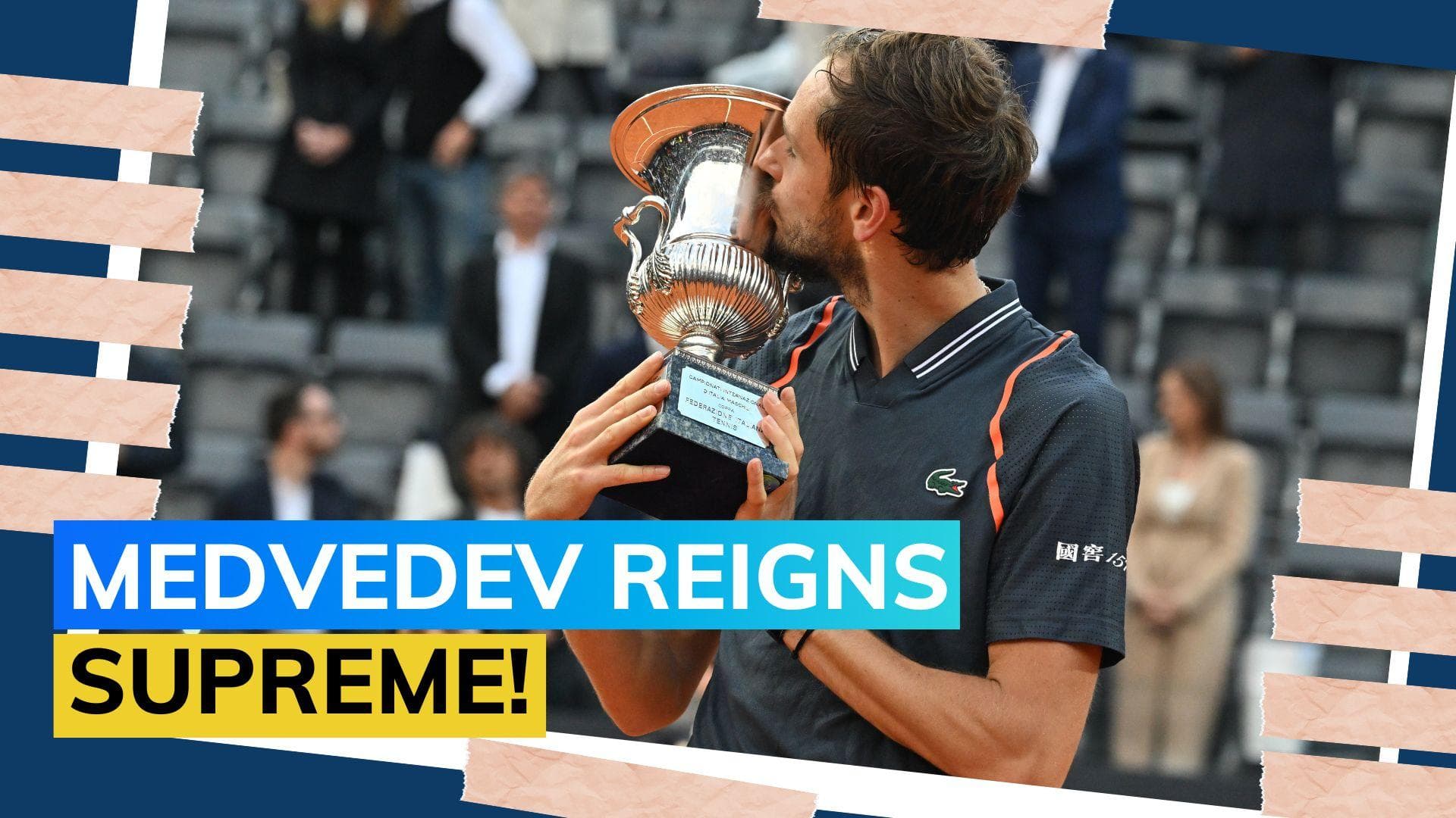 Italian Open: Daniil Medvedev wins 1st ever clay title ahead of French Open