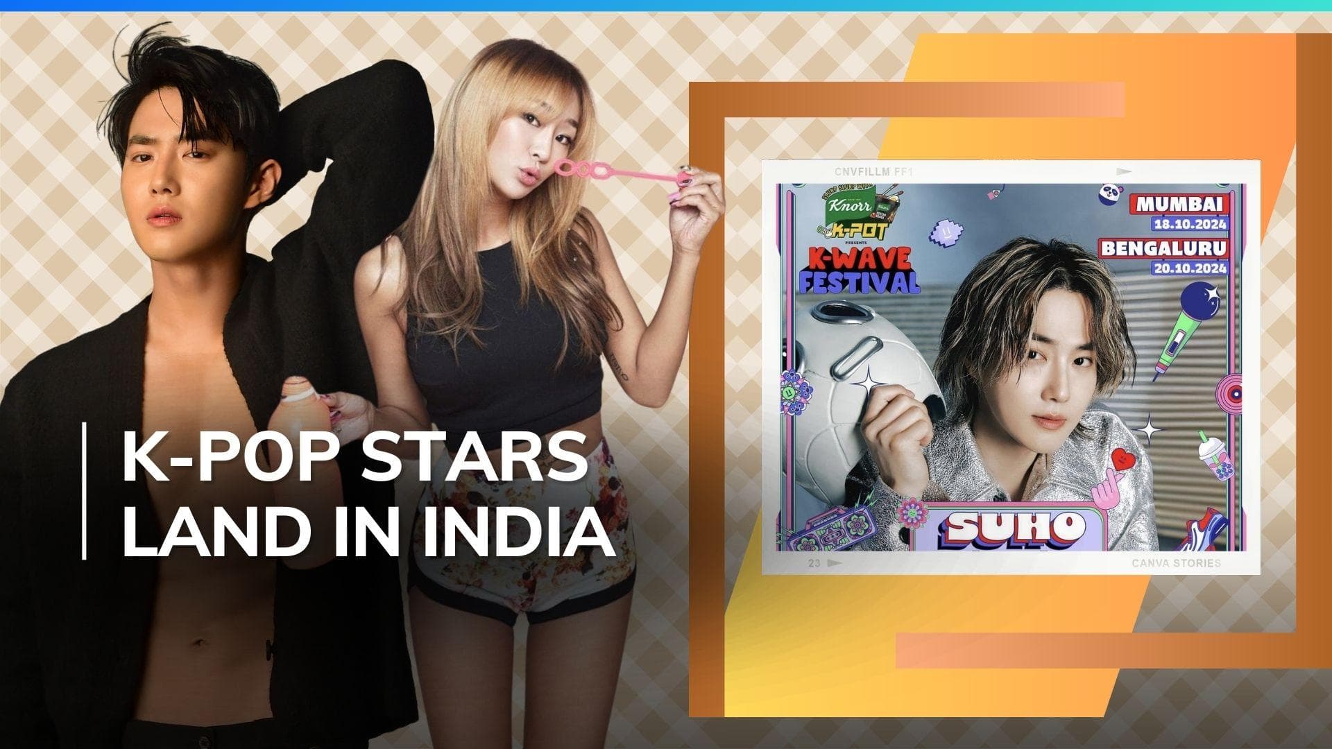 EXO’s Suho and Hyolyn touch down in Mumbai ahead of K-wave festival  