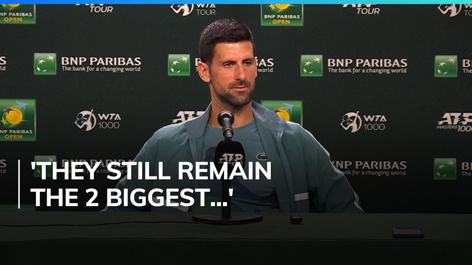 'An incredible two decades' - Novak Djokovic on his rivalry with Rafael Nadal and Roger Federer | WATCH