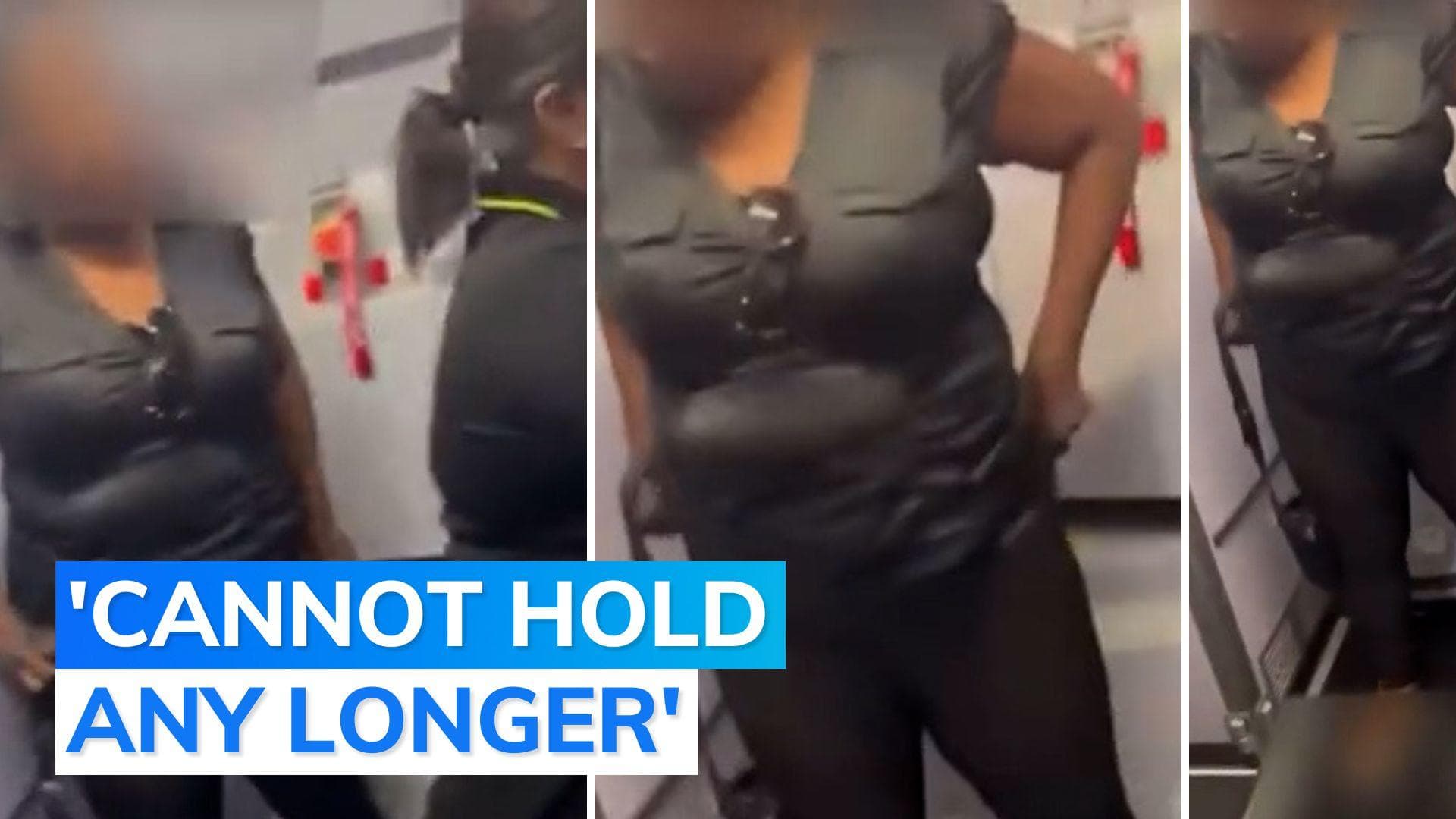 Woman urinates on airplane's floor, claims staff stopped her from using lavatory for 2 hrs: reports