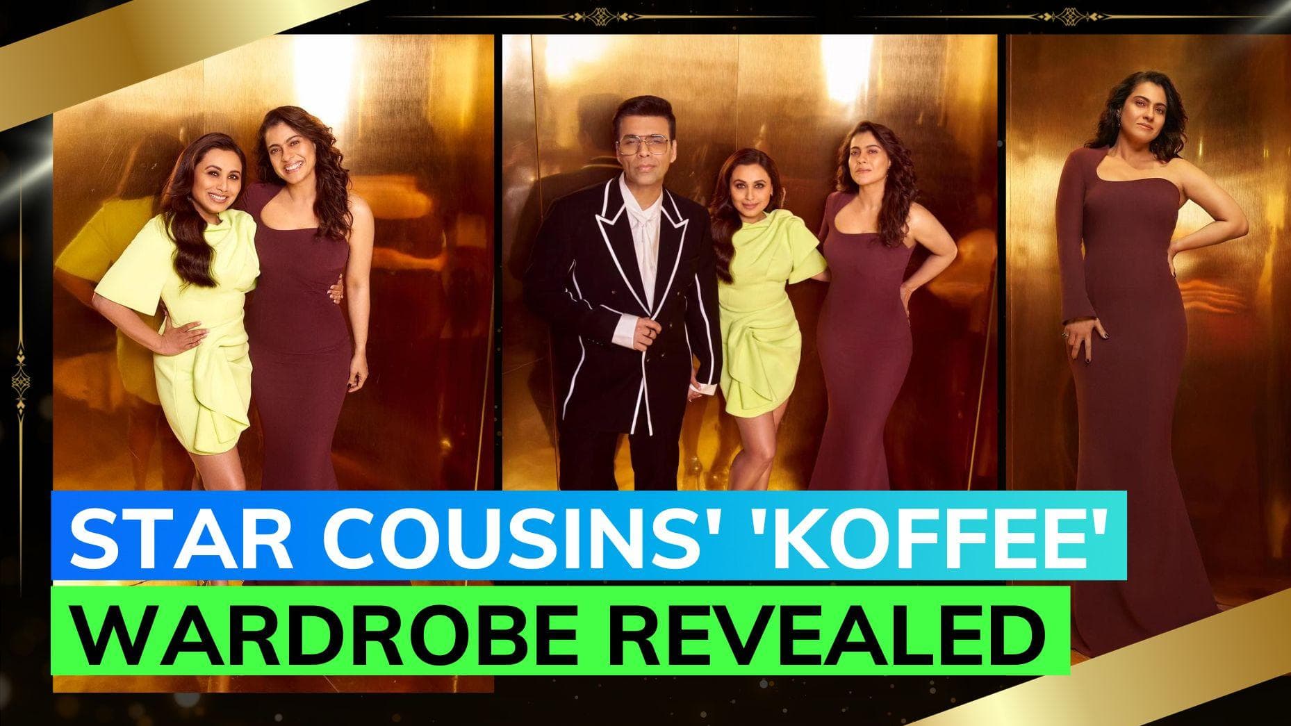 Koffee With Karan 8: Rani Mukerji stuns in mini neon dress, Kajol's body hugging attire grabs attention