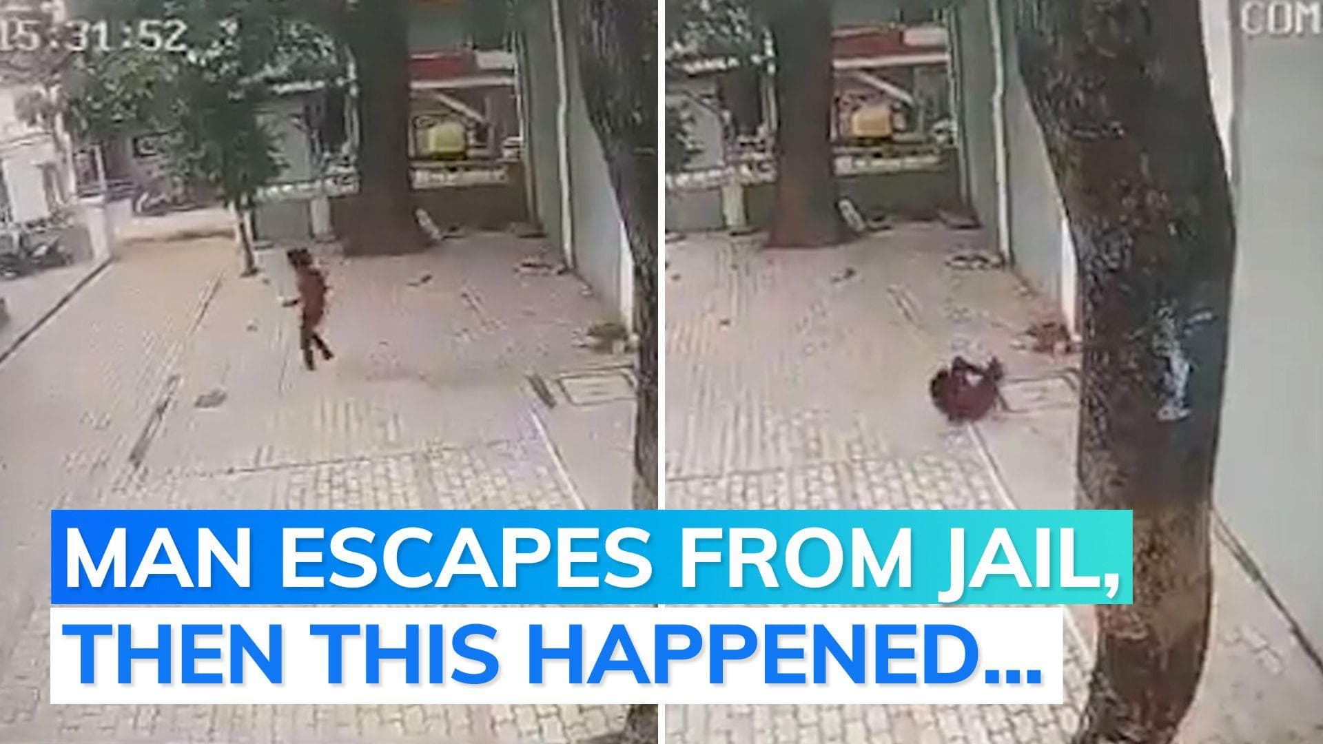 Watch: rape accused jumps 40-foot wall to escape from Karnataka jail