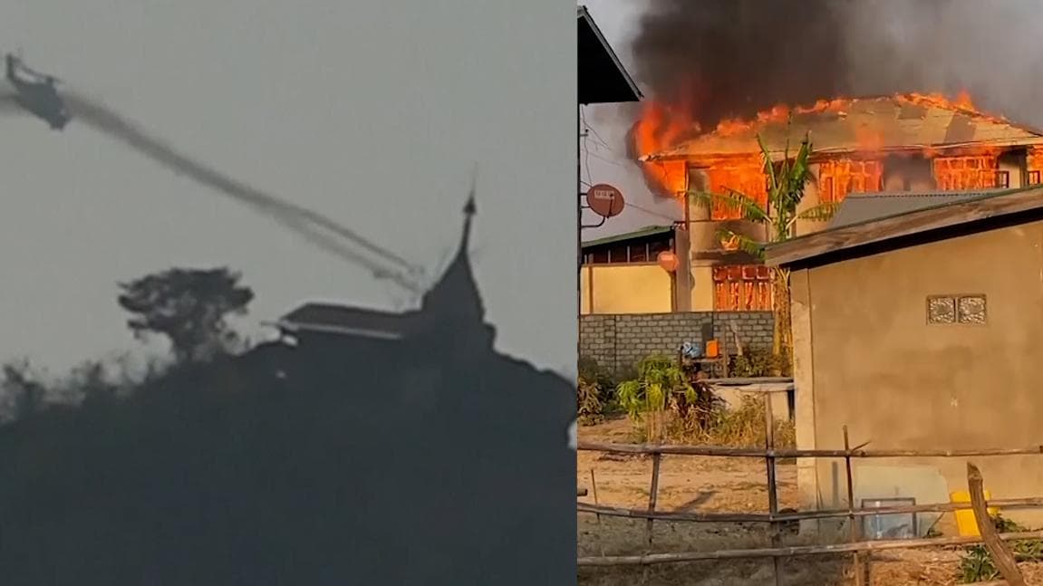 Myanmar Crisis: ভারতের পড়শি দেশে শুরু মারাত্মক যুদ্ধ, দেখুন ভিডিয়ো