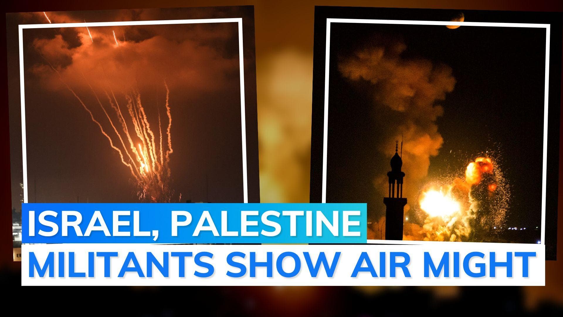 Rockets fly over Gaza skies as Israel and Palestine launch airstrikes