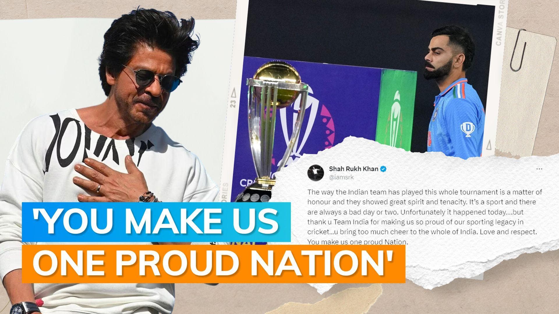 Shah Rukh Khan lauds Team India’s sincere efforts after World Cup loss: ‘there are always bad day or two’