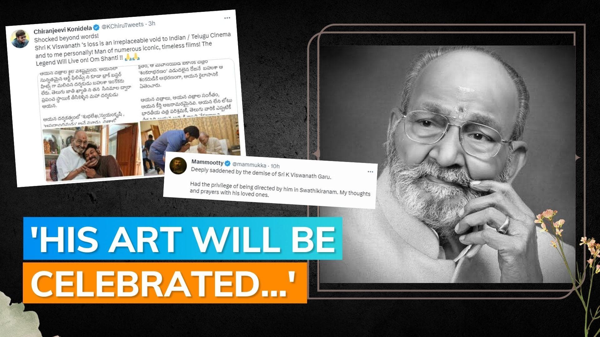 Veteran Telugu filmmaker K Viswanath dies: Chiranjeevi, Kamal Haasan, and others pay tribute