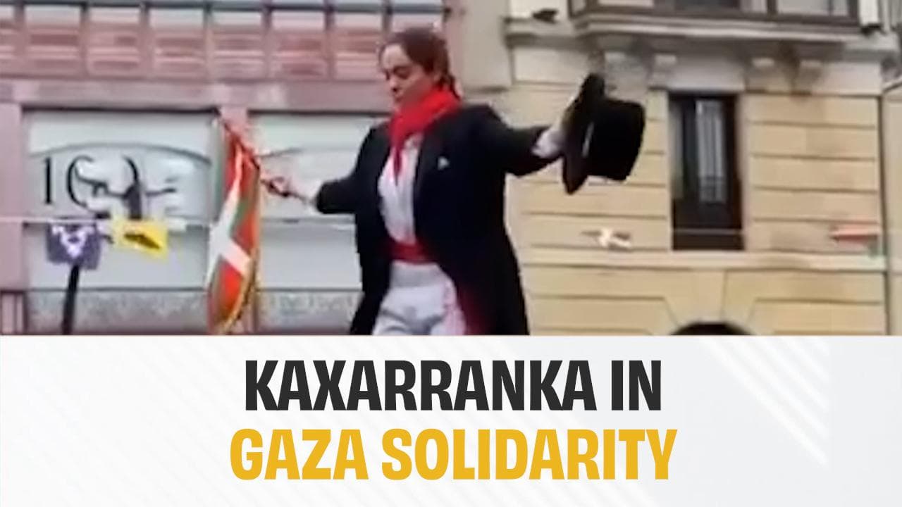 Pro-Palestine protesters perform traditional dance in solidarity with Gaza | Gaza War