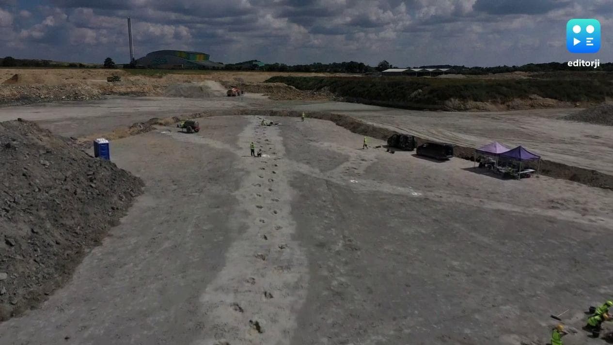 Hundreds of different dinosaur footprints discovered in UK's Oxfordshire