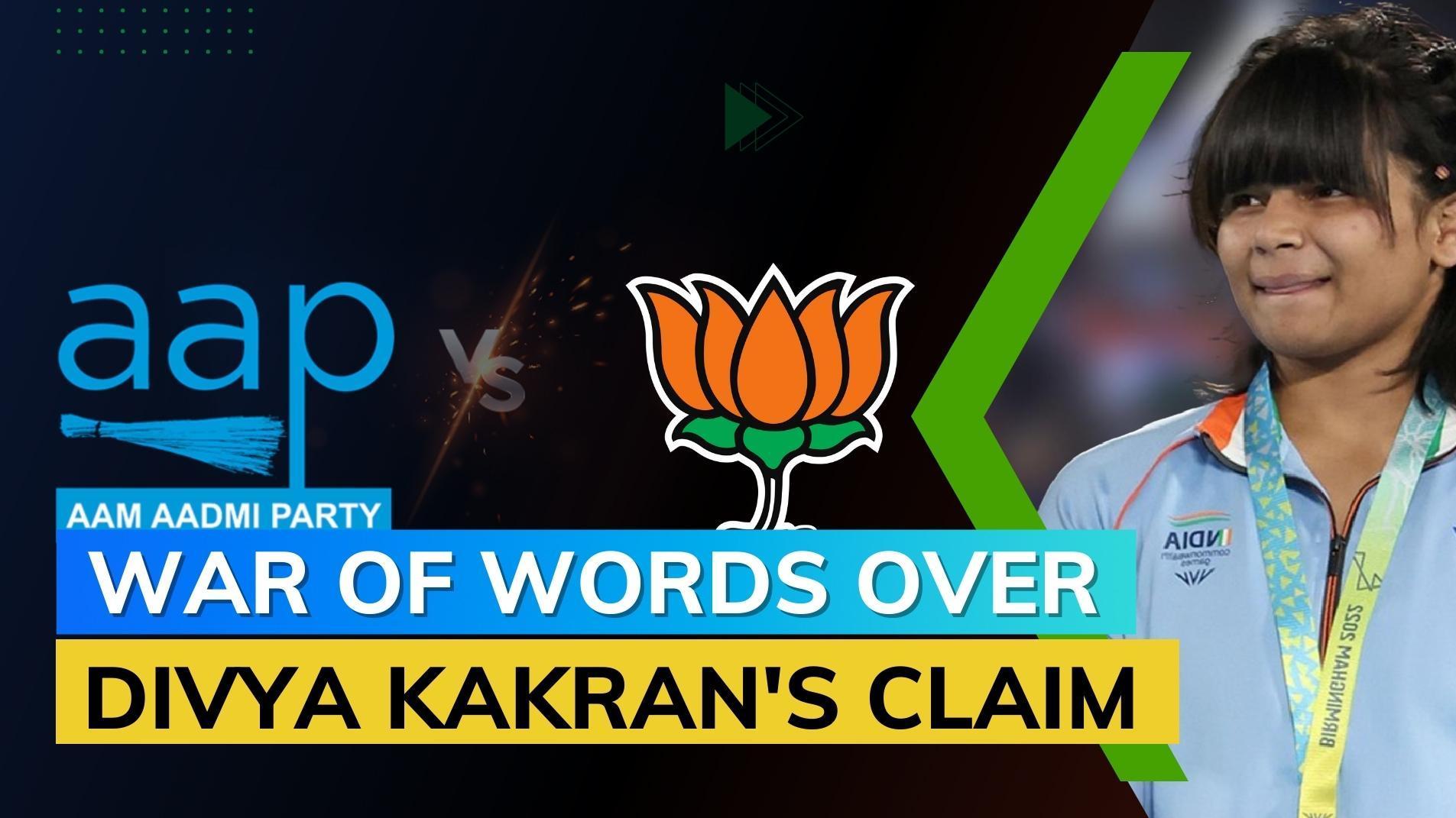 BJP vs AAP: CWG medallist Divya Kakran’s claim over financial assistance stirs political tussle