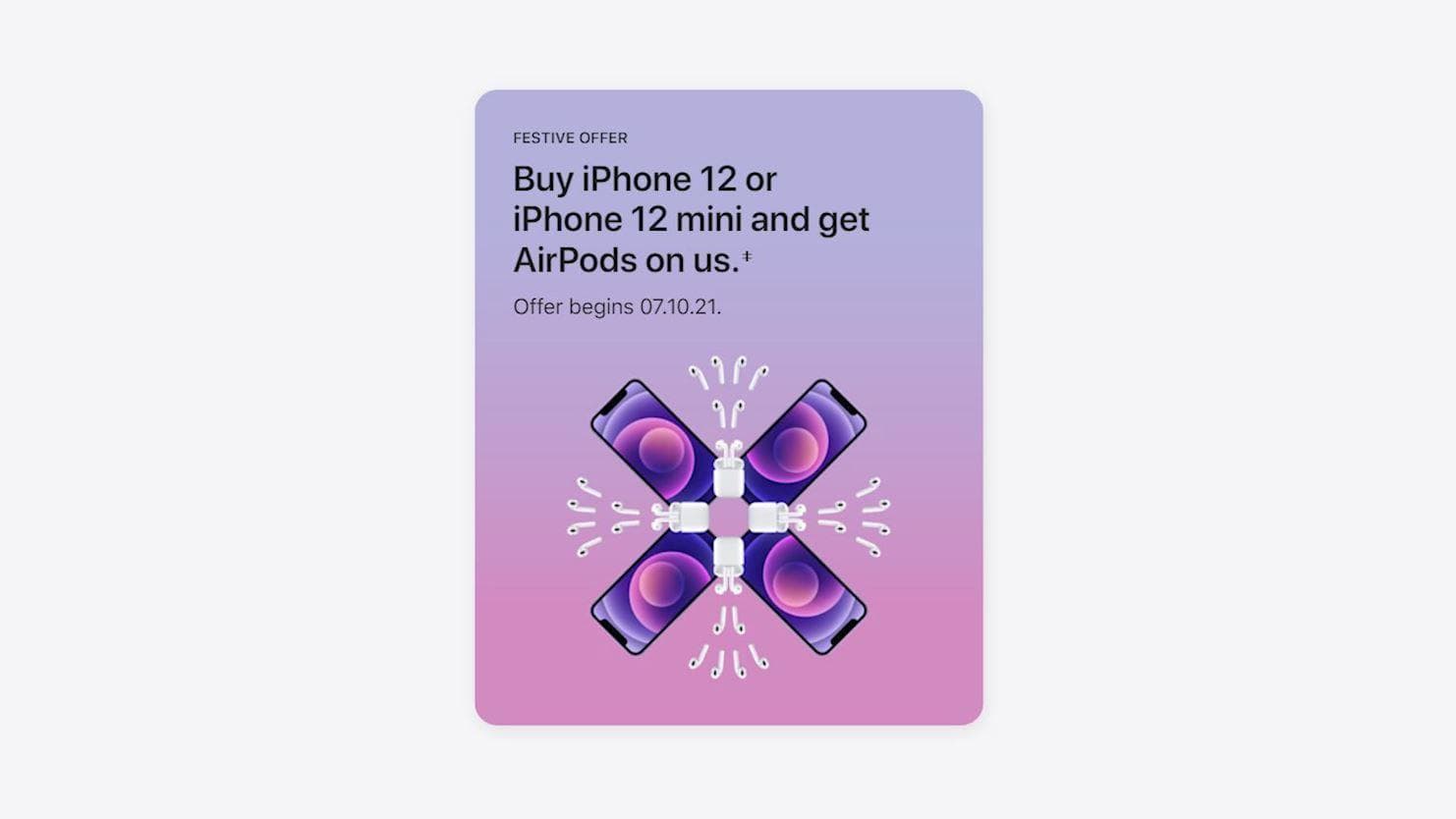 Free AirPods with iPhone 12 & iPhone 12 mini--check out Apple's special offer!