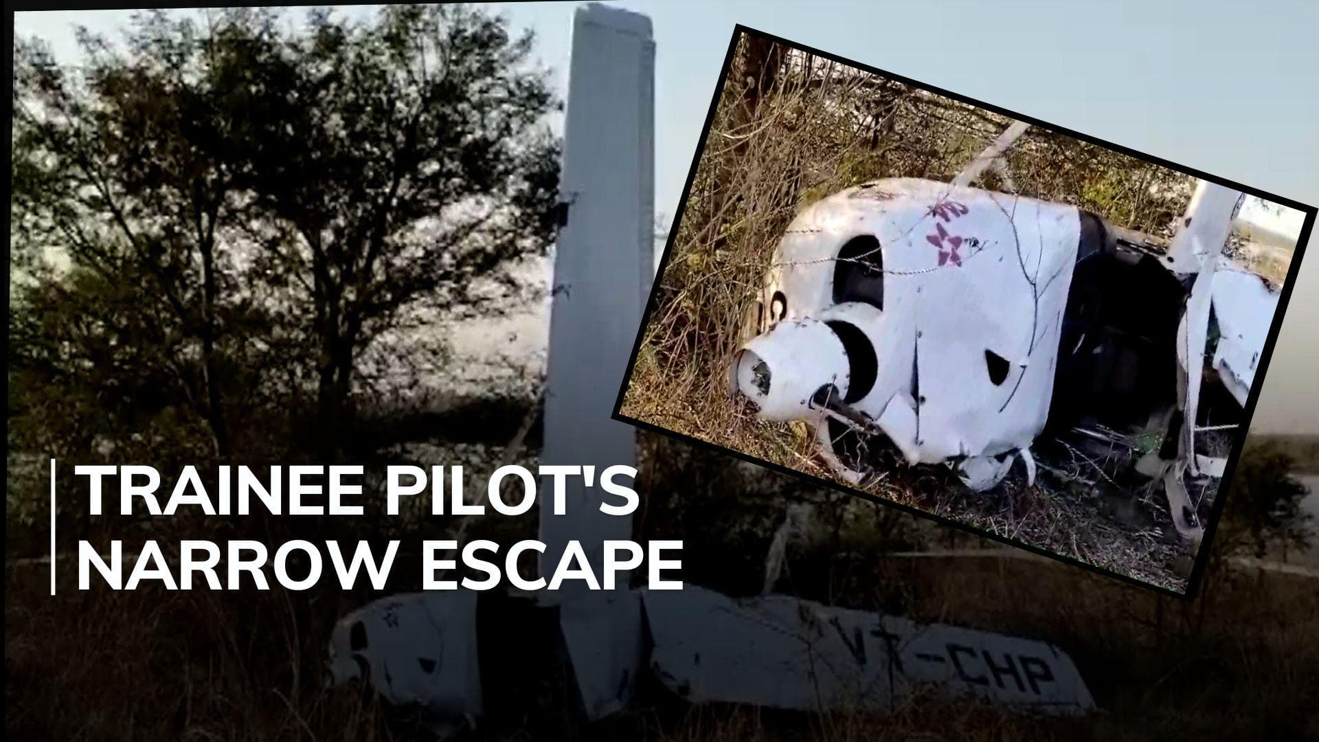 Trainer aircraft crashes in Guna, pilot injured | Watch