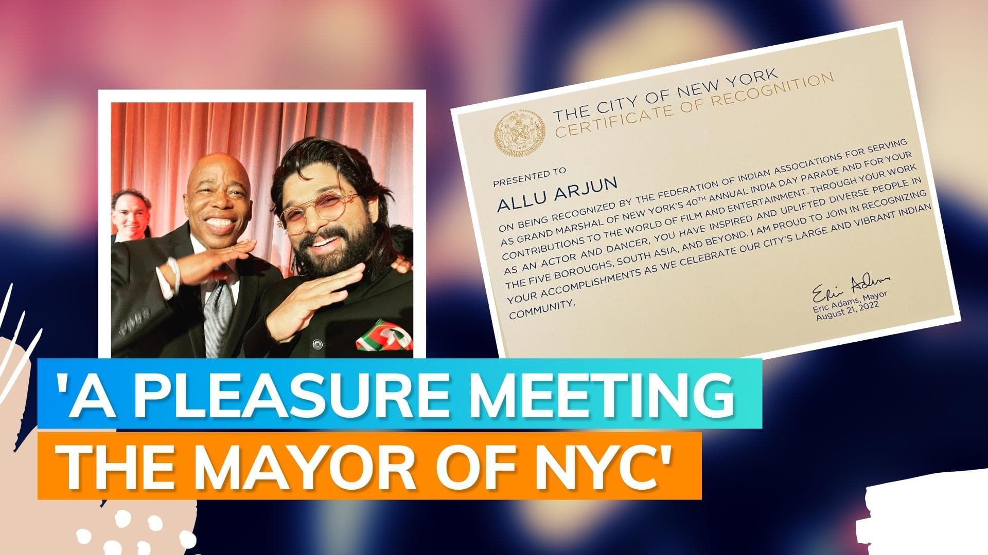 Allu Arjun honoured at India Day parade in New York, performs iconic move from 'Pushpa' with Mayor