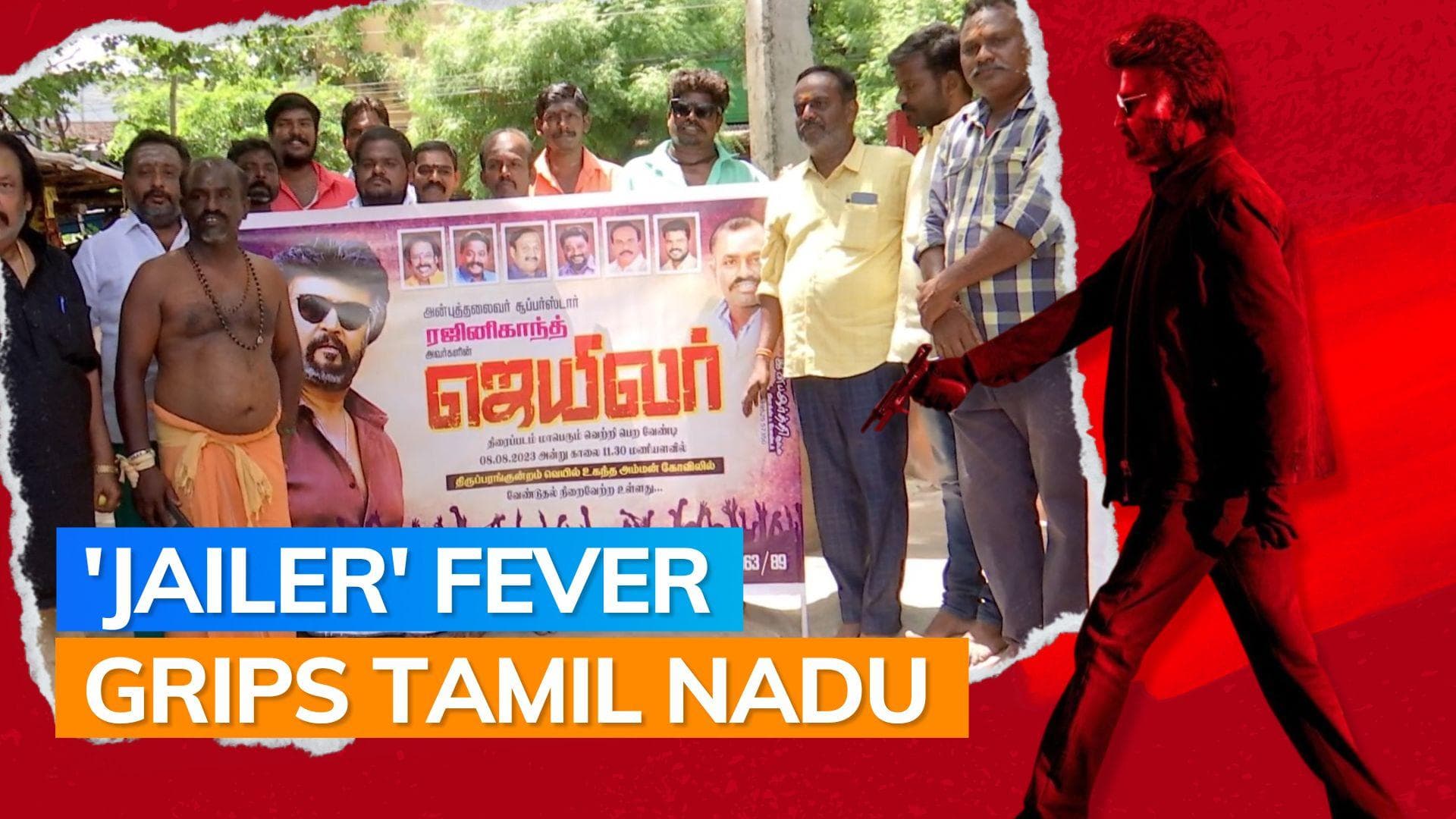 ‘Jailer’ fever: Rajinikanth’s fans offer prayers at Madurai’s Thiruparankundram temple for film’s success