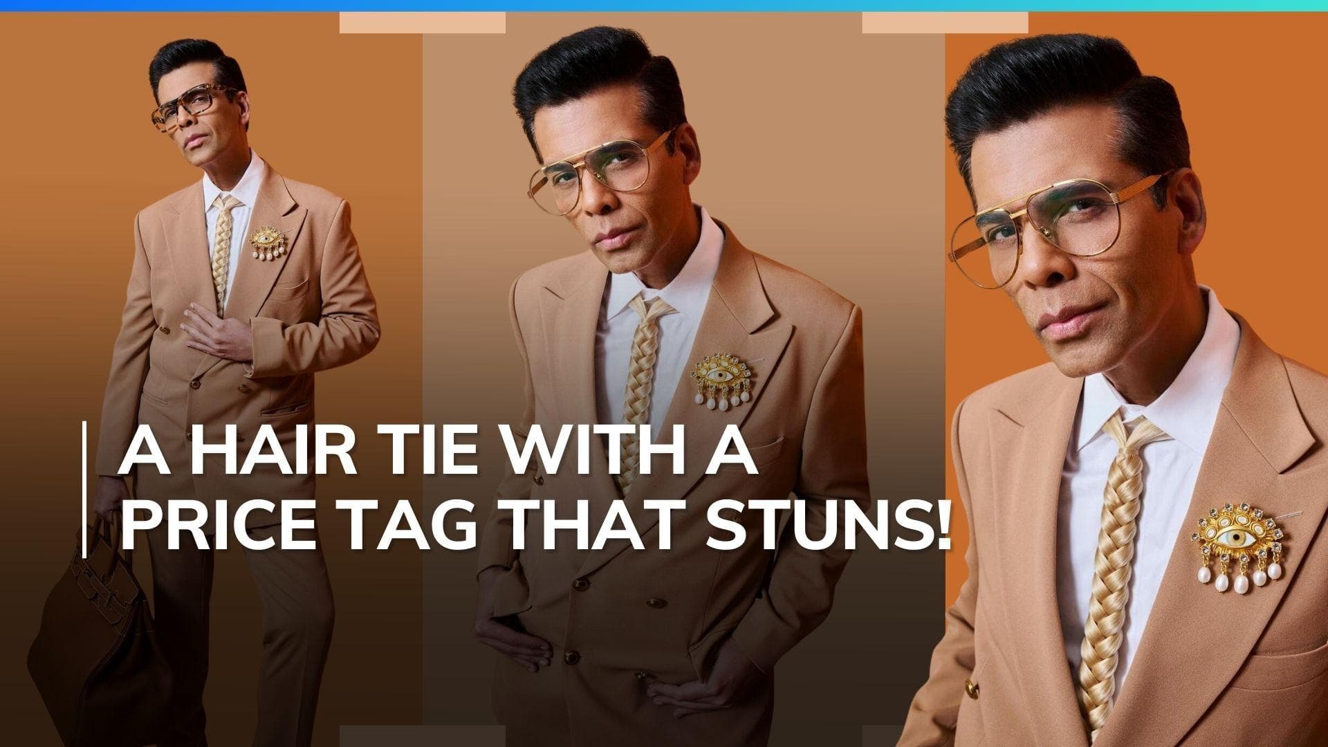 Netizens buzz over Karan Johar's ₹1.93 lakh braided hair tie at a brand lunch | Have a look 