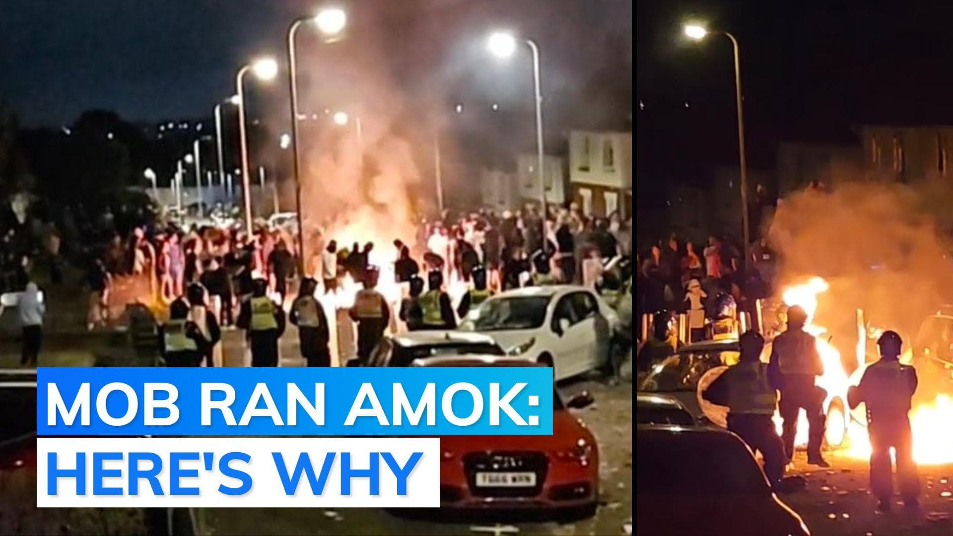 On camera: riots in UK's Cardiff after road accident, arson streamed live on YouTube