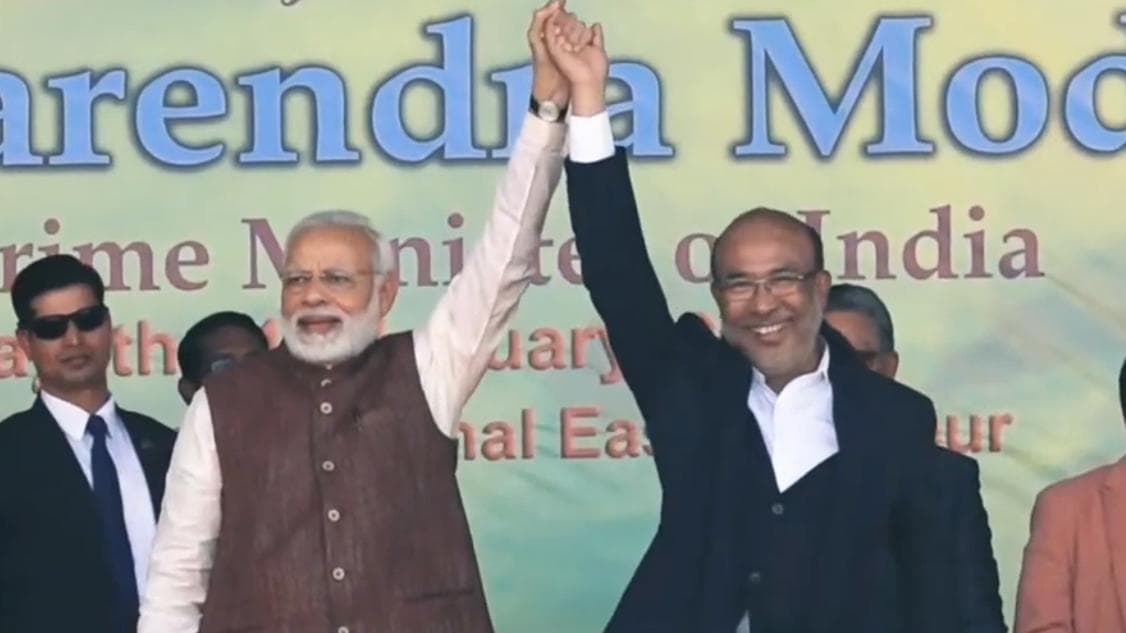 Watch: PM Modi plays drums, gong in Manipur ahead of polls; invokes Netaji Bose in speech