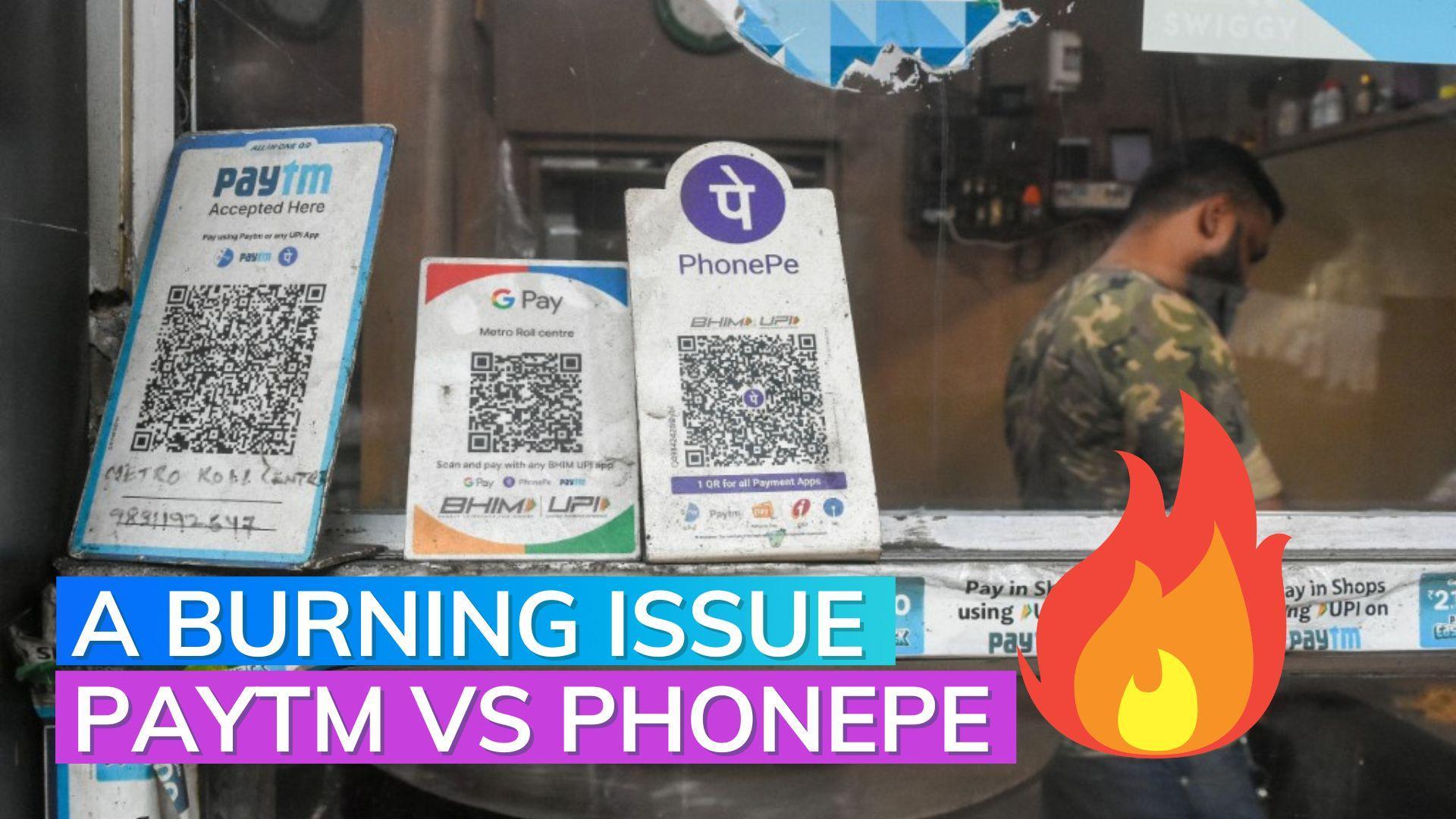 PayTm burning PhonePe's QR codes? 