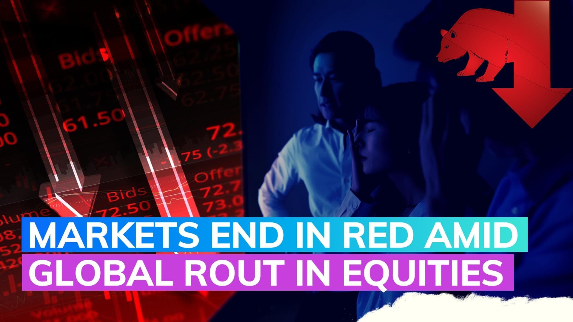 Sensex sheds 360 points, Nifty closes below 17k amid global rout in equities