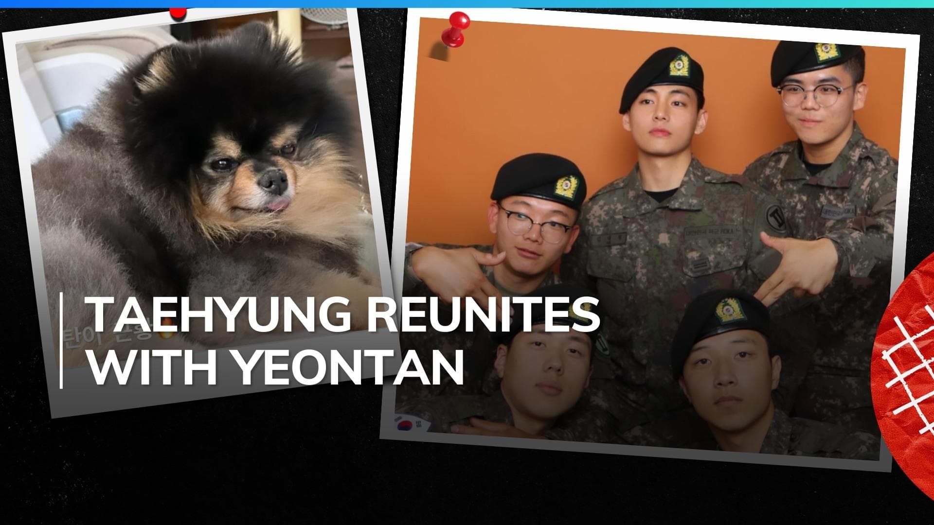 V of BTS shares picture of himself in uniform, shares glimpse of pet dog Yeontan, see pics 