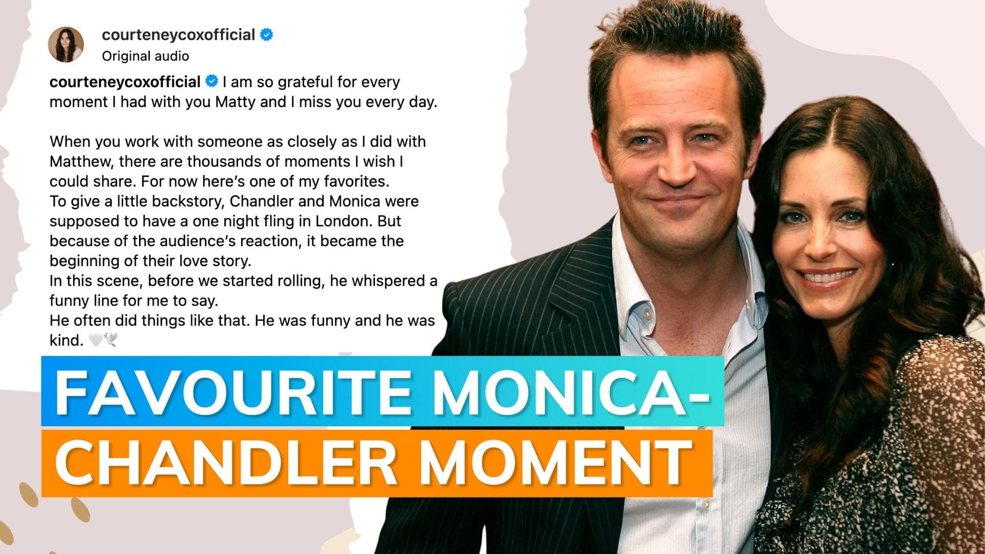 Courteney Cox pays emotional tribute to Matthew Perry by sharing iconic ‘Friends’ scene: ‘I miss you…’