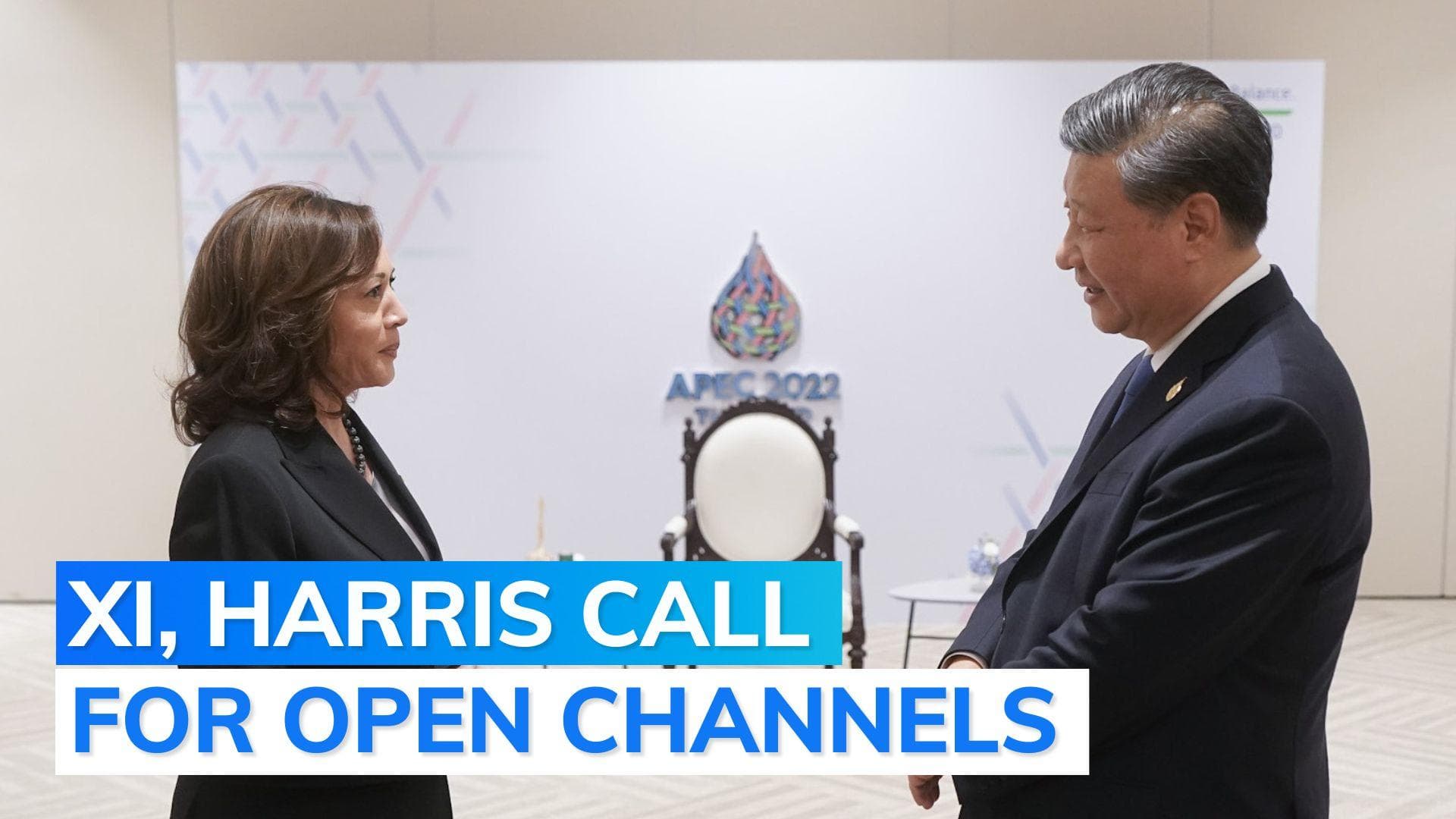 US VP Kamala Harris briefly meets China's leader Xi