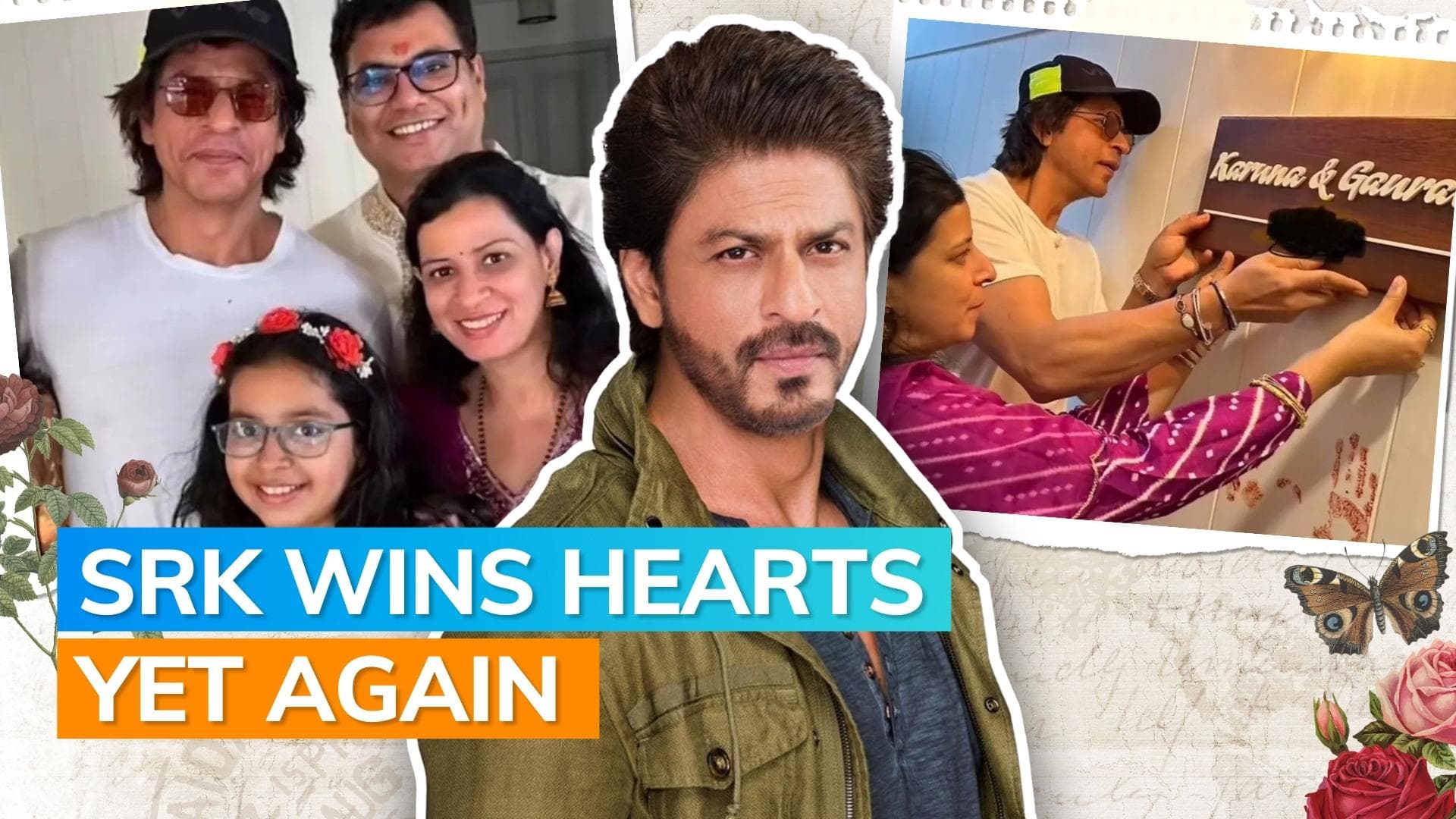 Shah Rukh Khan attends the housewarming ceremony of Red Chillies COO Gaurav Verma, hangs the nameplate