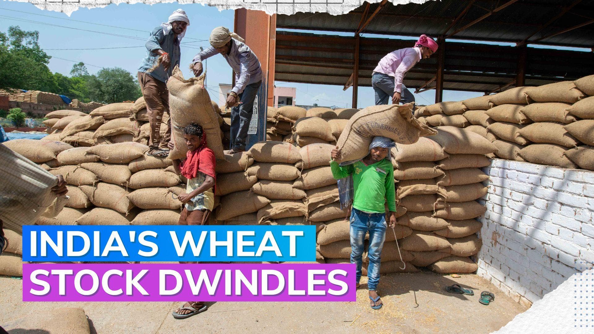 India's wheat stocks down 57% Y-O-Y; Lowest in 6 years