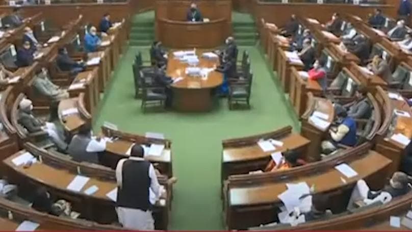 दिल्ली विधानसभा में 'आप' ने किया नए कृषि कानूनों का विरोध