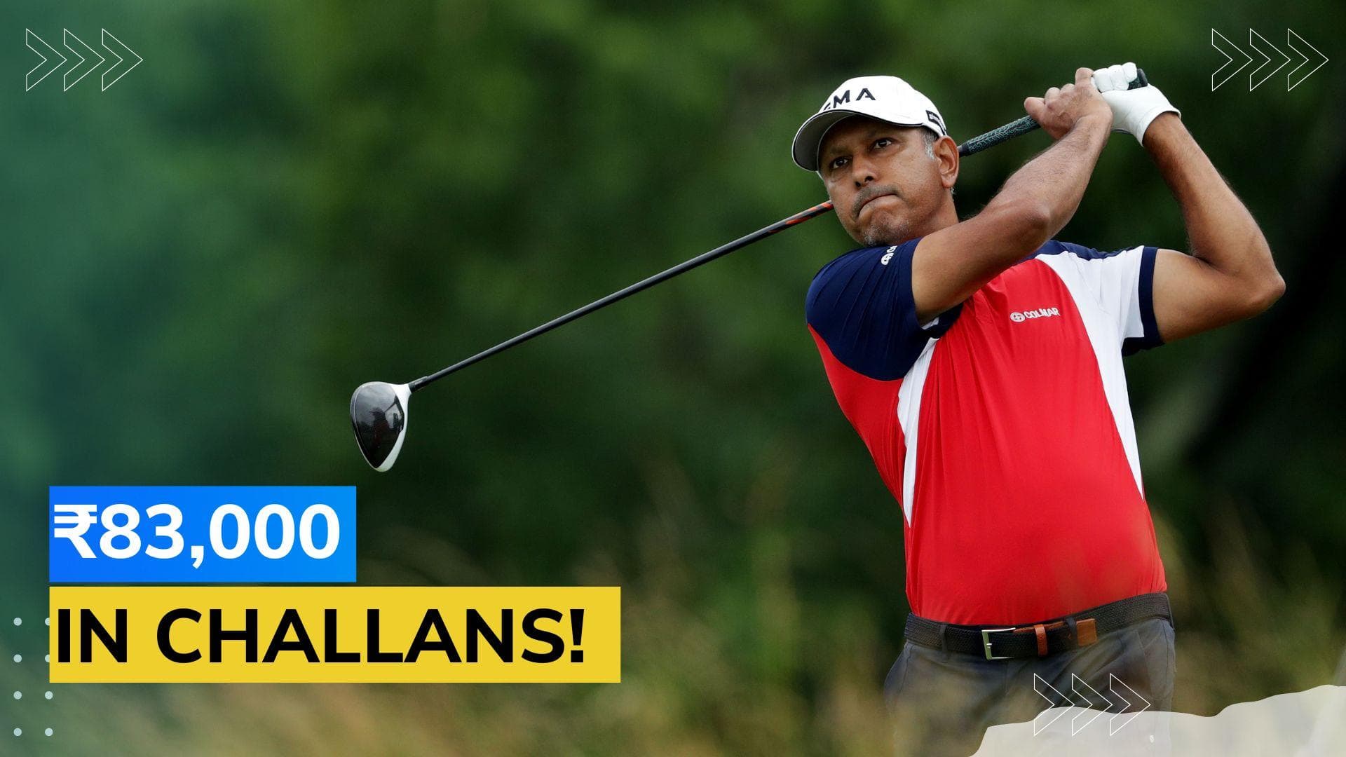 Indian golfer Jeev Milkha Singh moves the court after receiving 63 challans for car he sold in 2014