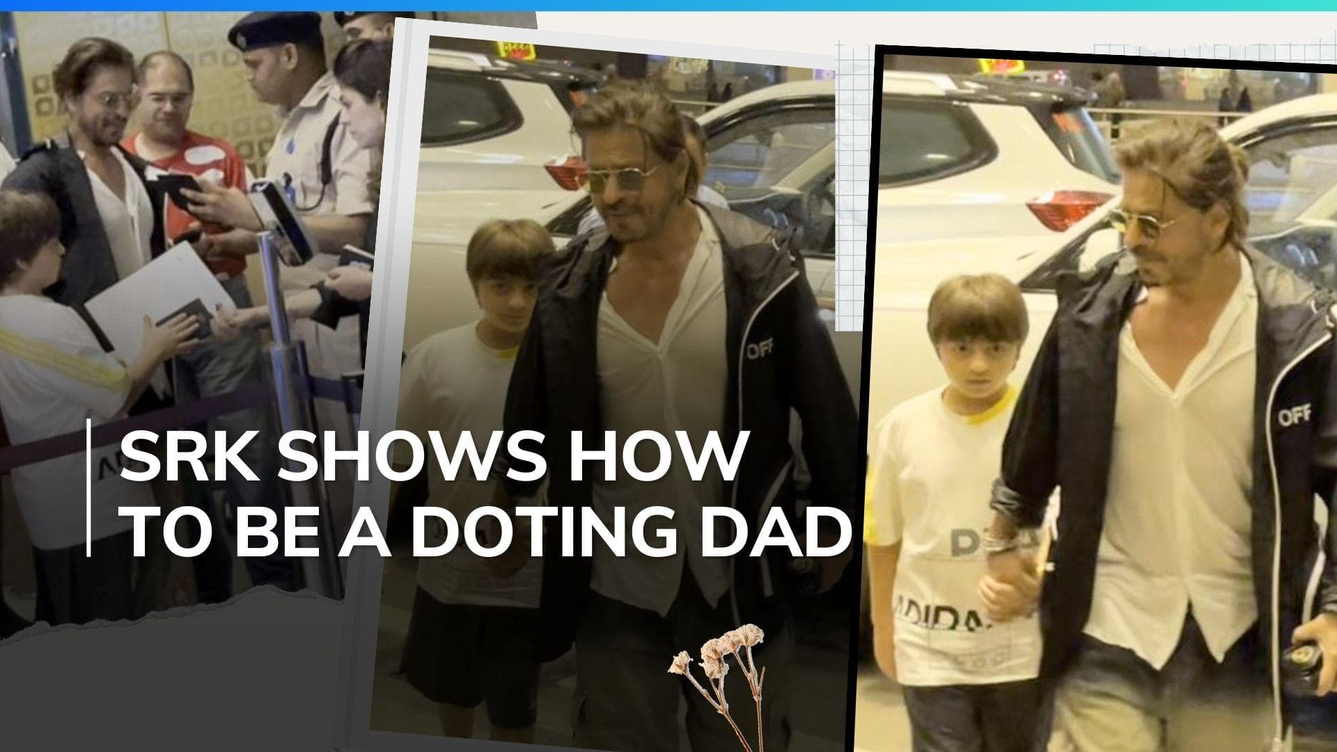 Shah Rukh Khan jets off to London with AbRam, holds his hand as they head to airport | Watch