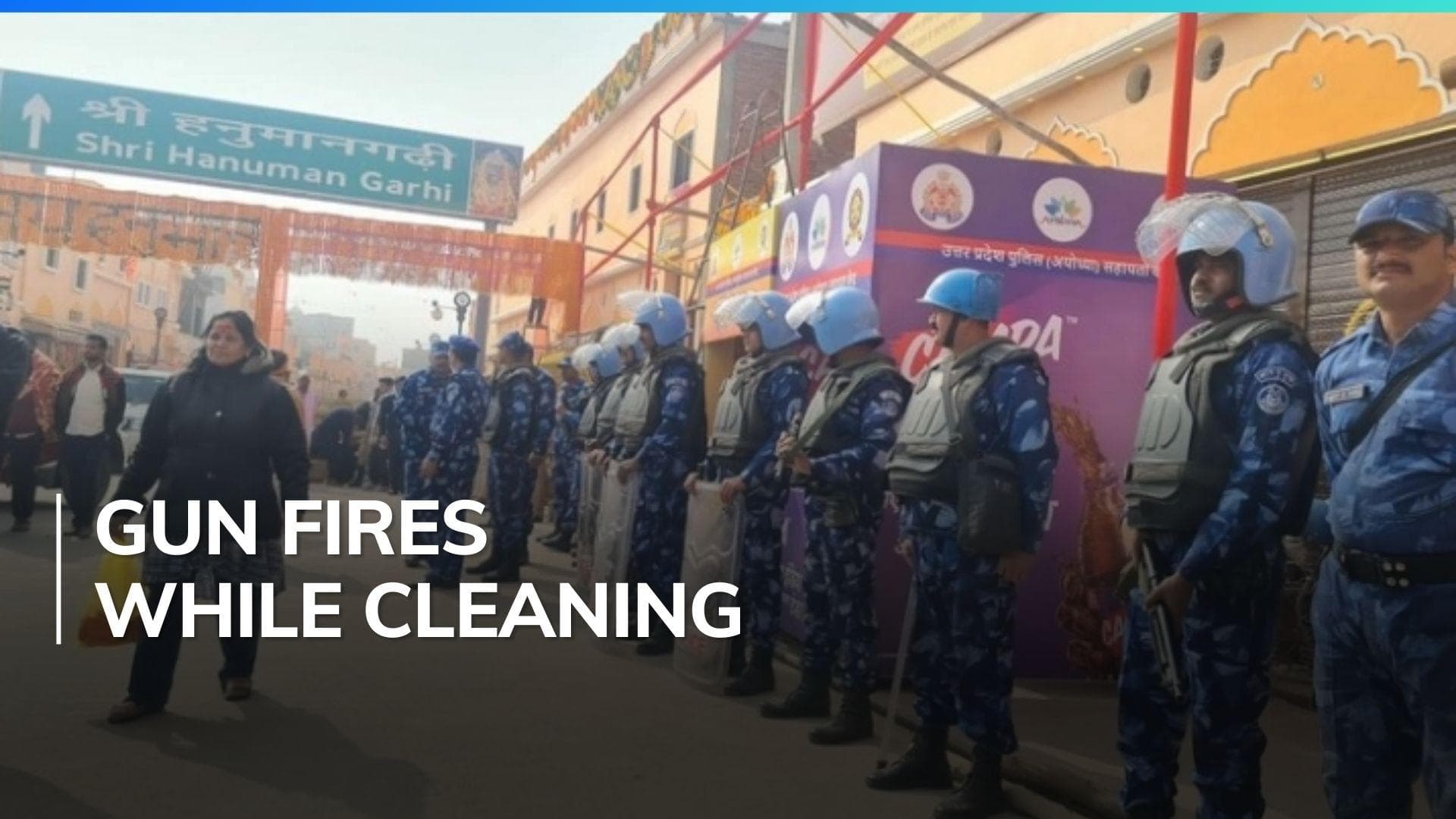 Policeman injured in 'accidental firing' at Ram temple complex