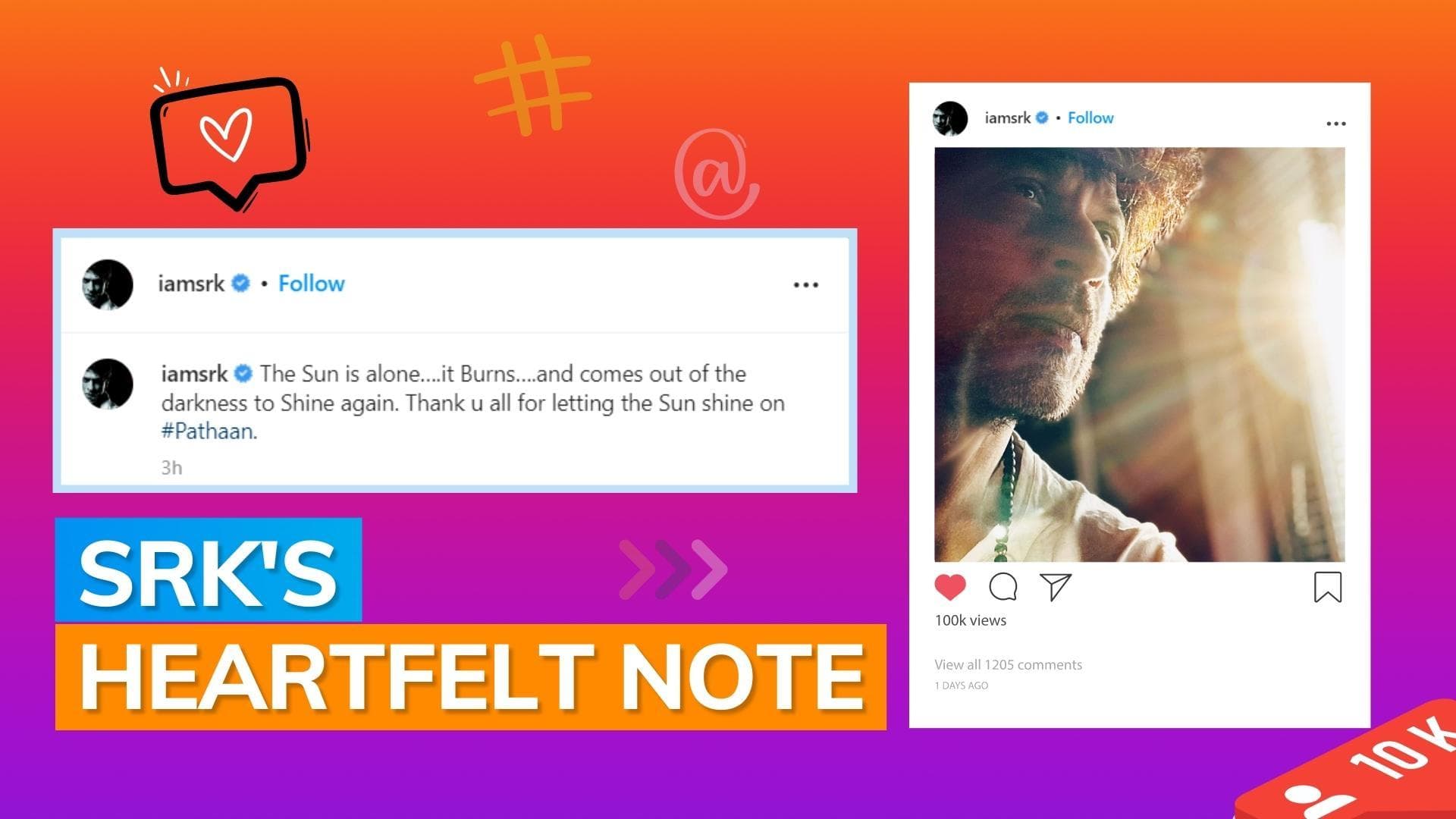 Shah Rukh Khan posts selfie to thank fans for ‘Pathaan’ success: 'Thank u all for letting the Sun shine’