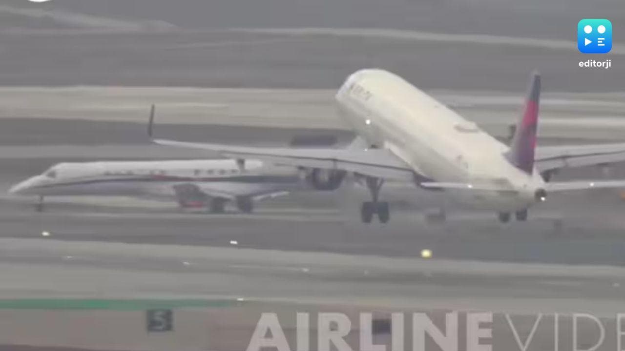 Viral video captures narrow escape of 2 planes at Los Angeles airport | Watch