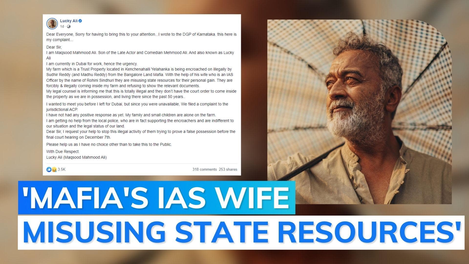 Singer Lucky Ali seeks Karnataka DGP's help over land encroachment at Bengaluru farm