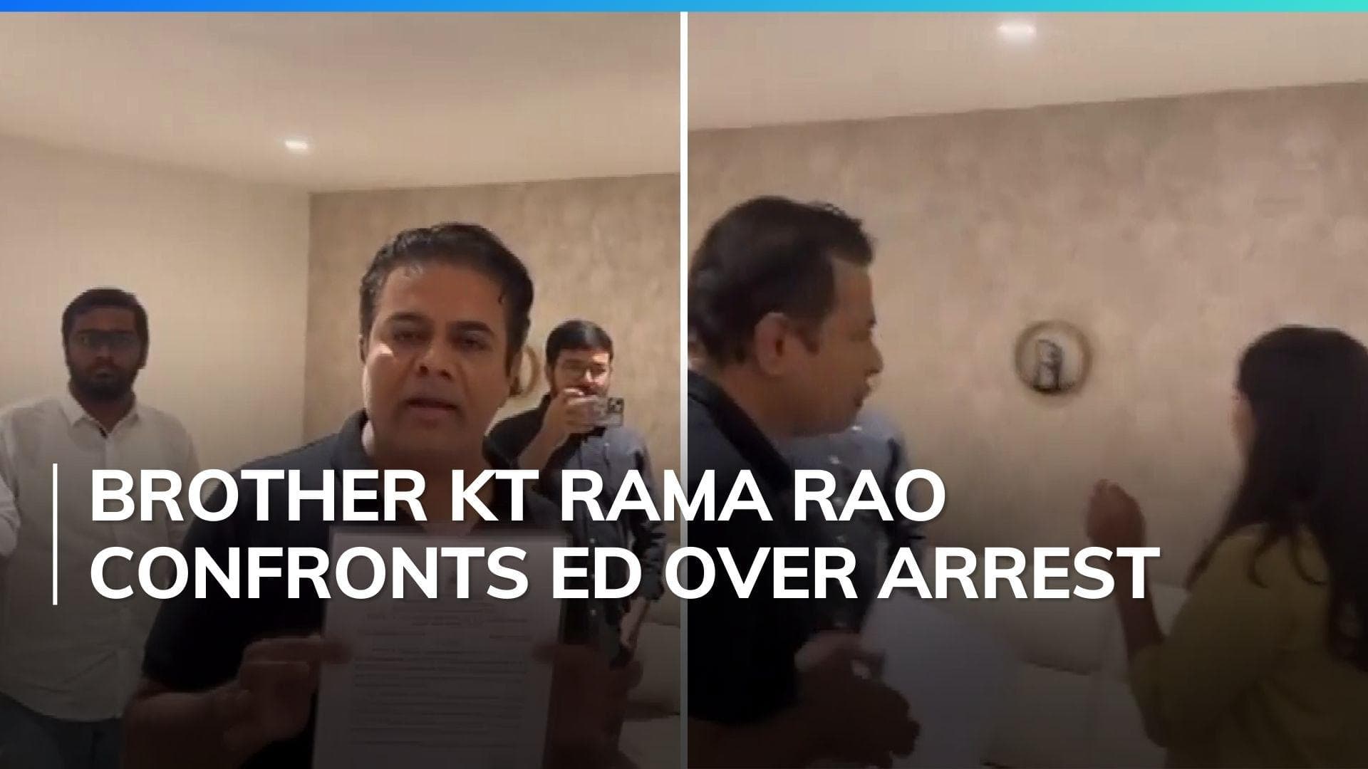 KCR's son KT Rama Rao in verbal spat with ED officials as Kavitha arrested   
