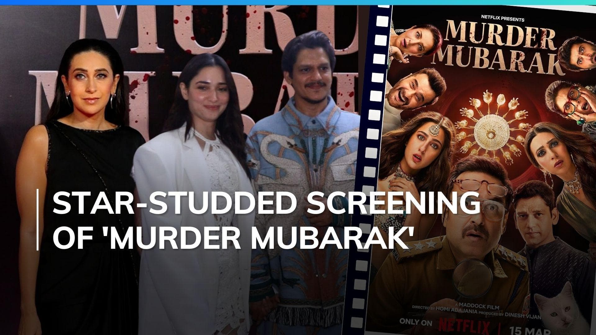 Watch: Sara Ali Khan, Pankaj Tripathi, Karisma Kapoor and more celebs slay at ‘Murder Mubarak’ screening