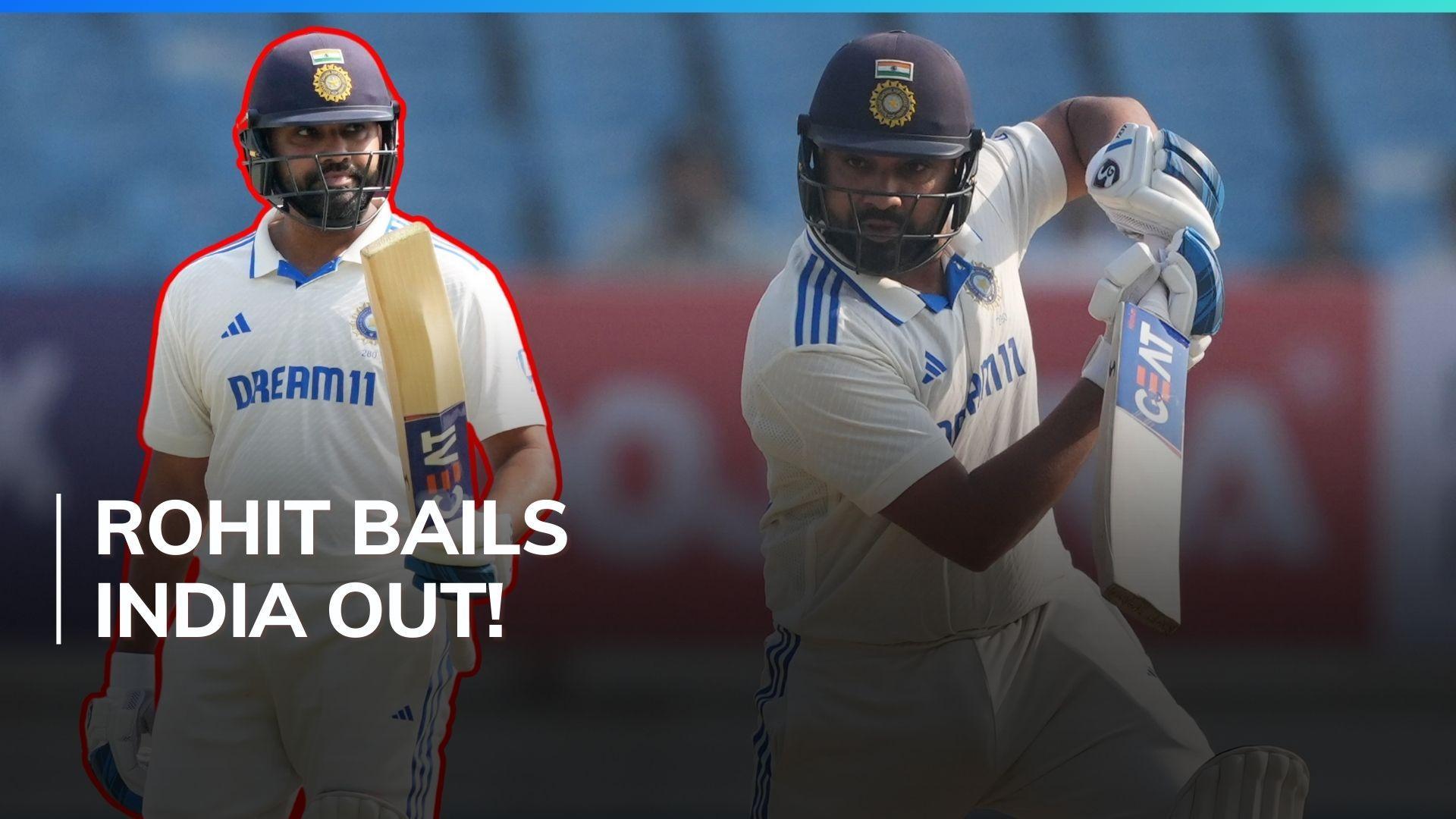 Captain Rohit Sharma slams 11th Test hundred, rescues India from precarious situation | IND vs ENG